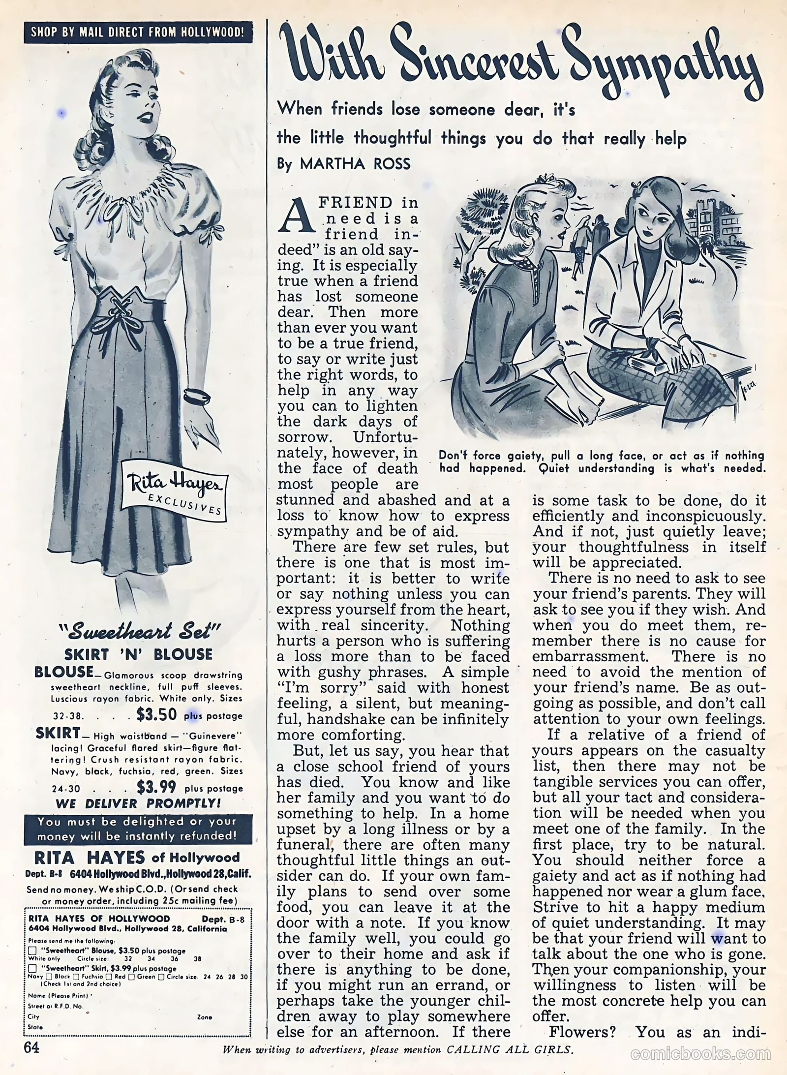 Calling All Girls #37 (1945, Parents' Magazine Press) — page 64 of 74