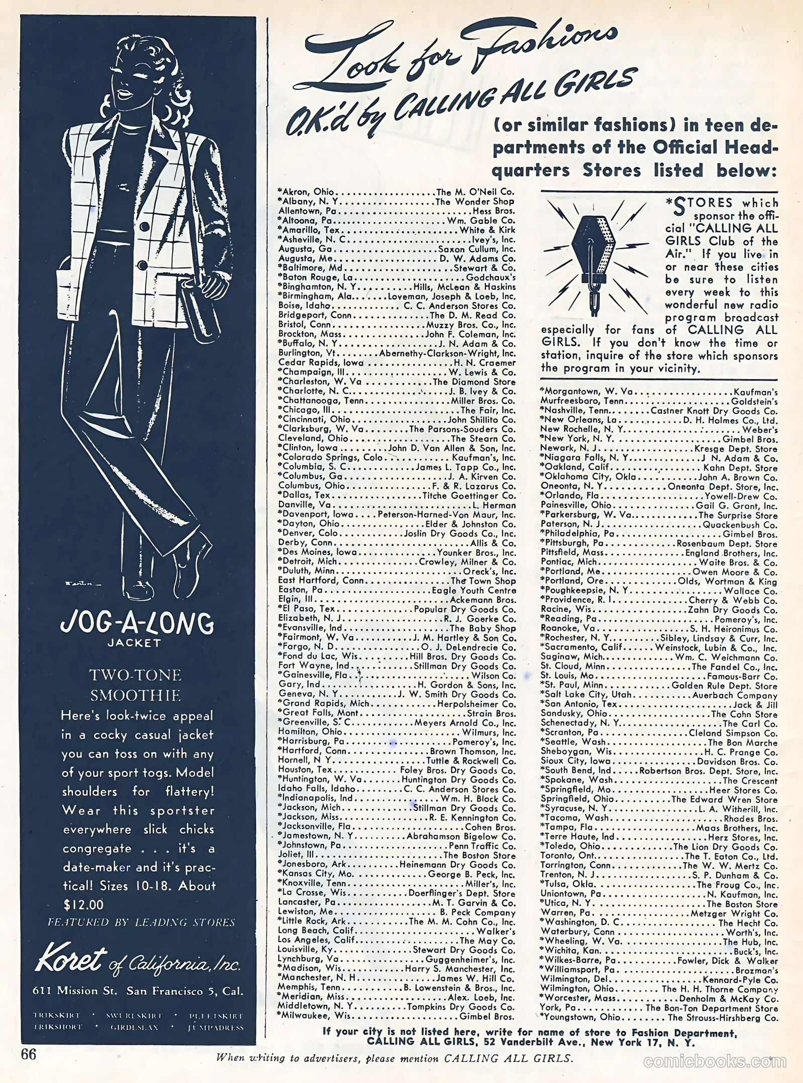 Calling All Girls #37 (1945, Parents' Magazine Press) — page 66 of 74