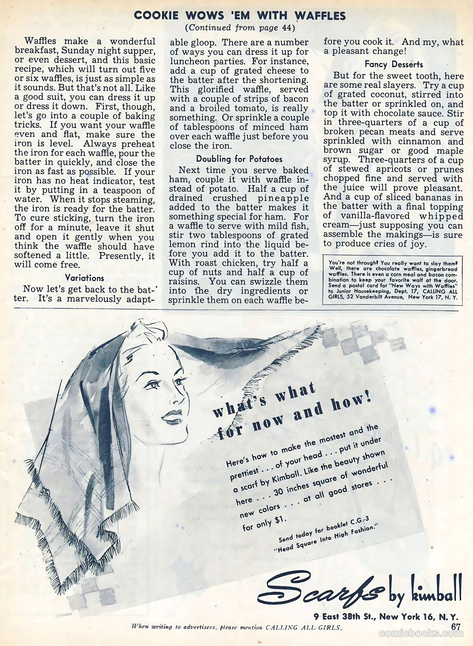 Calling All Girls #37 (1945, Parents' Magazine Press) — page 67 of 74