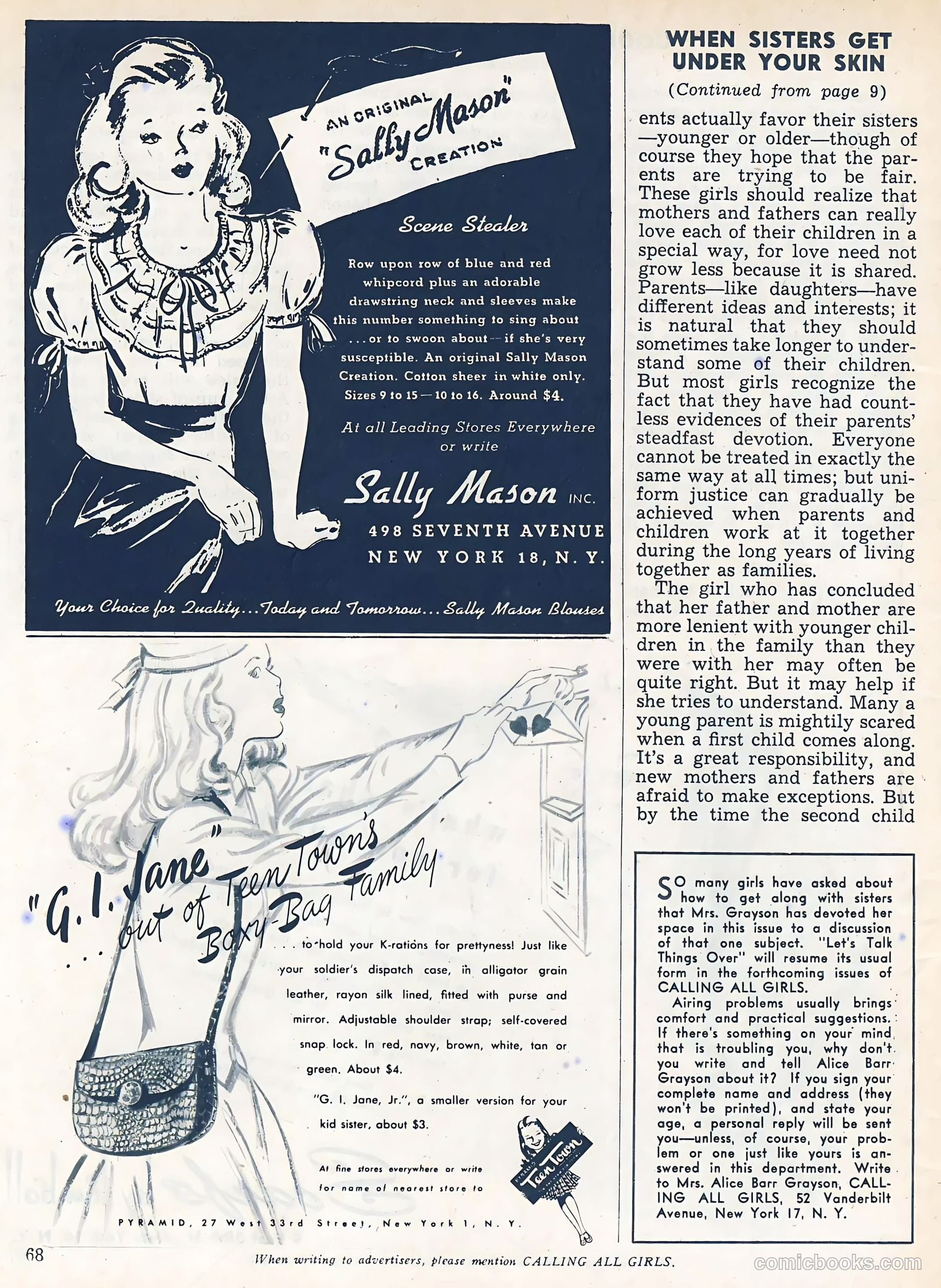 Calling All Girls #37 (1945, Parents' Magazine Press) — page 68 of 74
