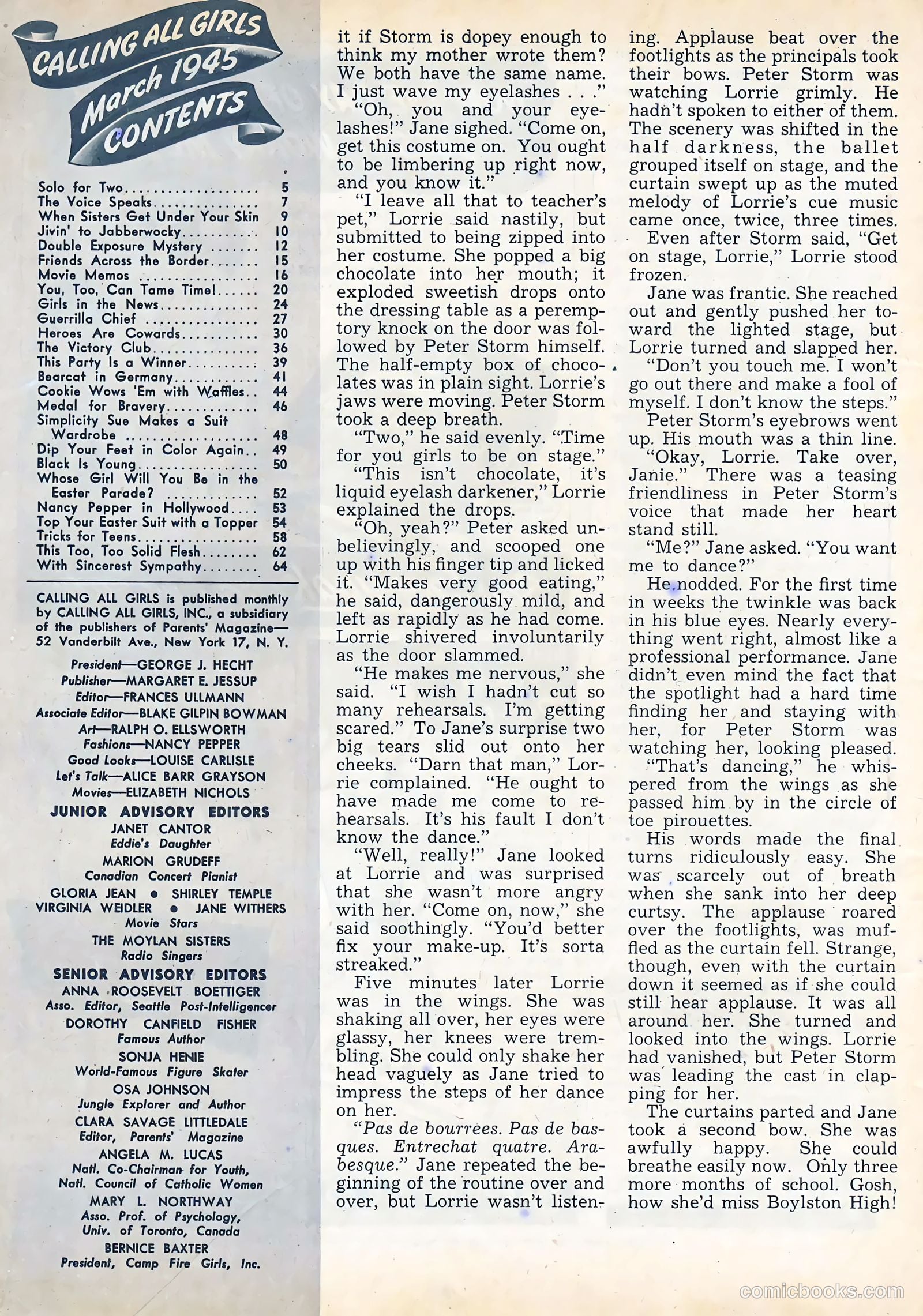 Calling All Girls #37 (1945, Parents' Magazine Press) — page 72 of 74