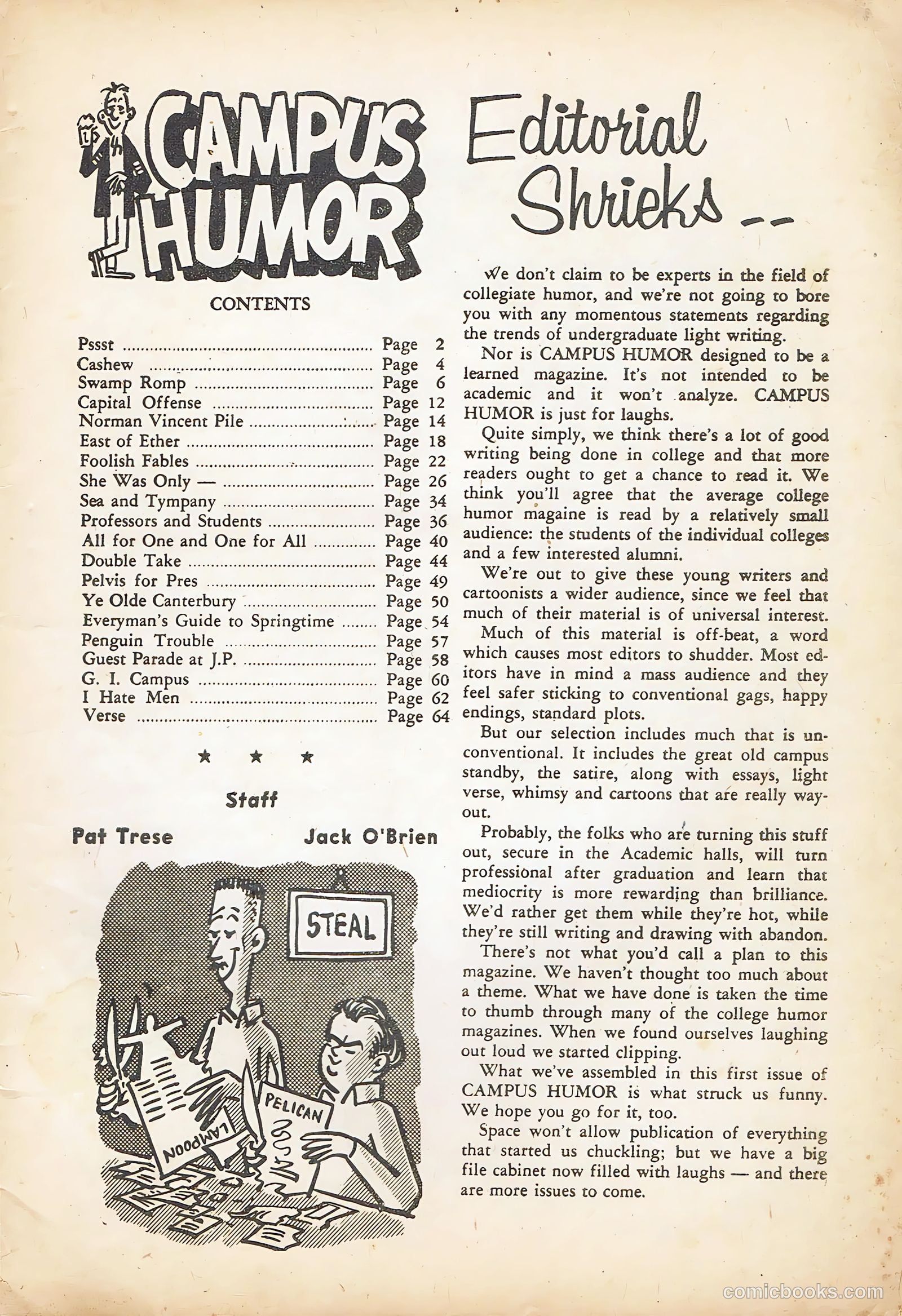 Campus Humor #1 (1957) — page 3 of 62