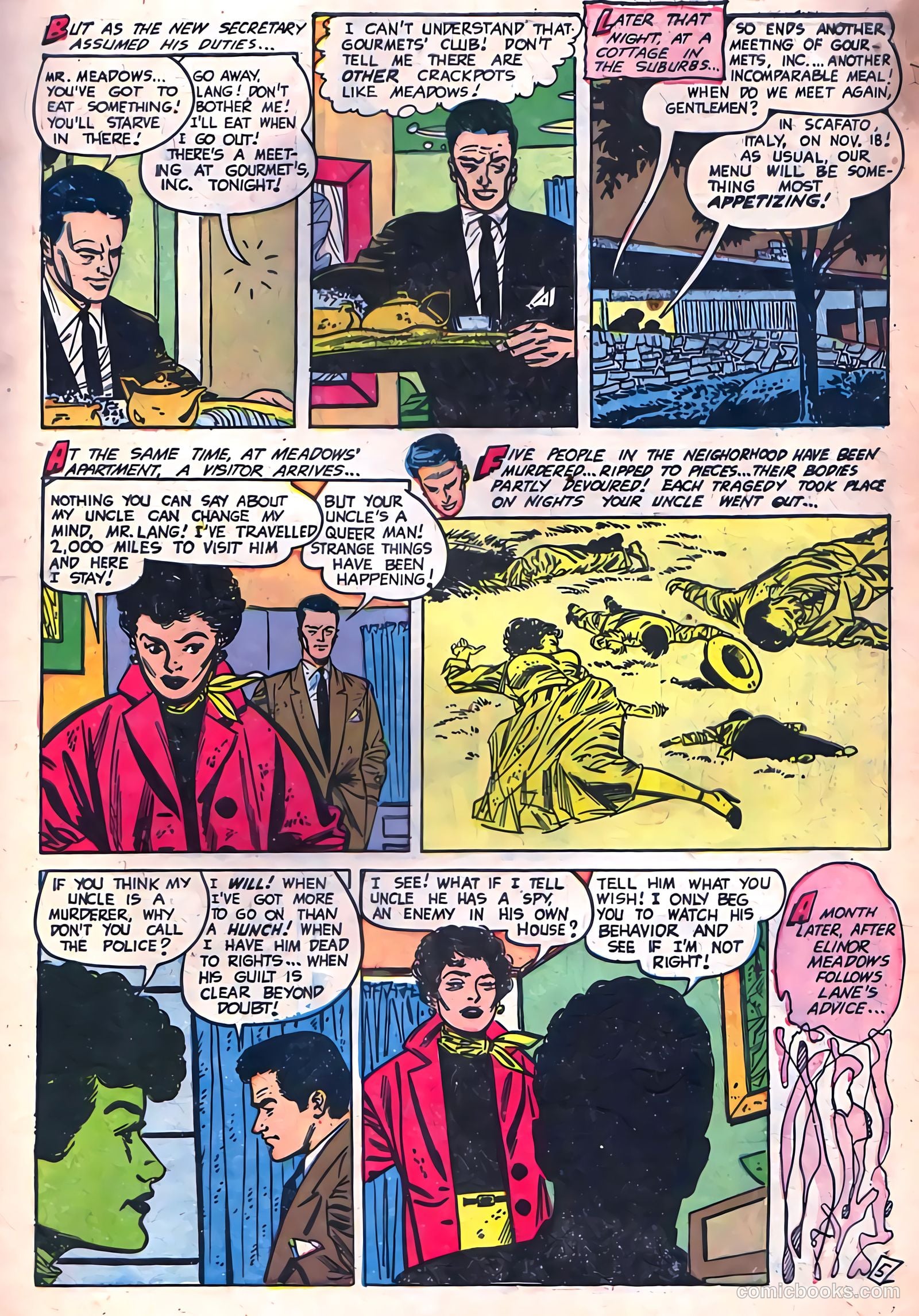 Adventures into Darkness #13 (1954, Visual Editions, Inc.) — page 7 of 36