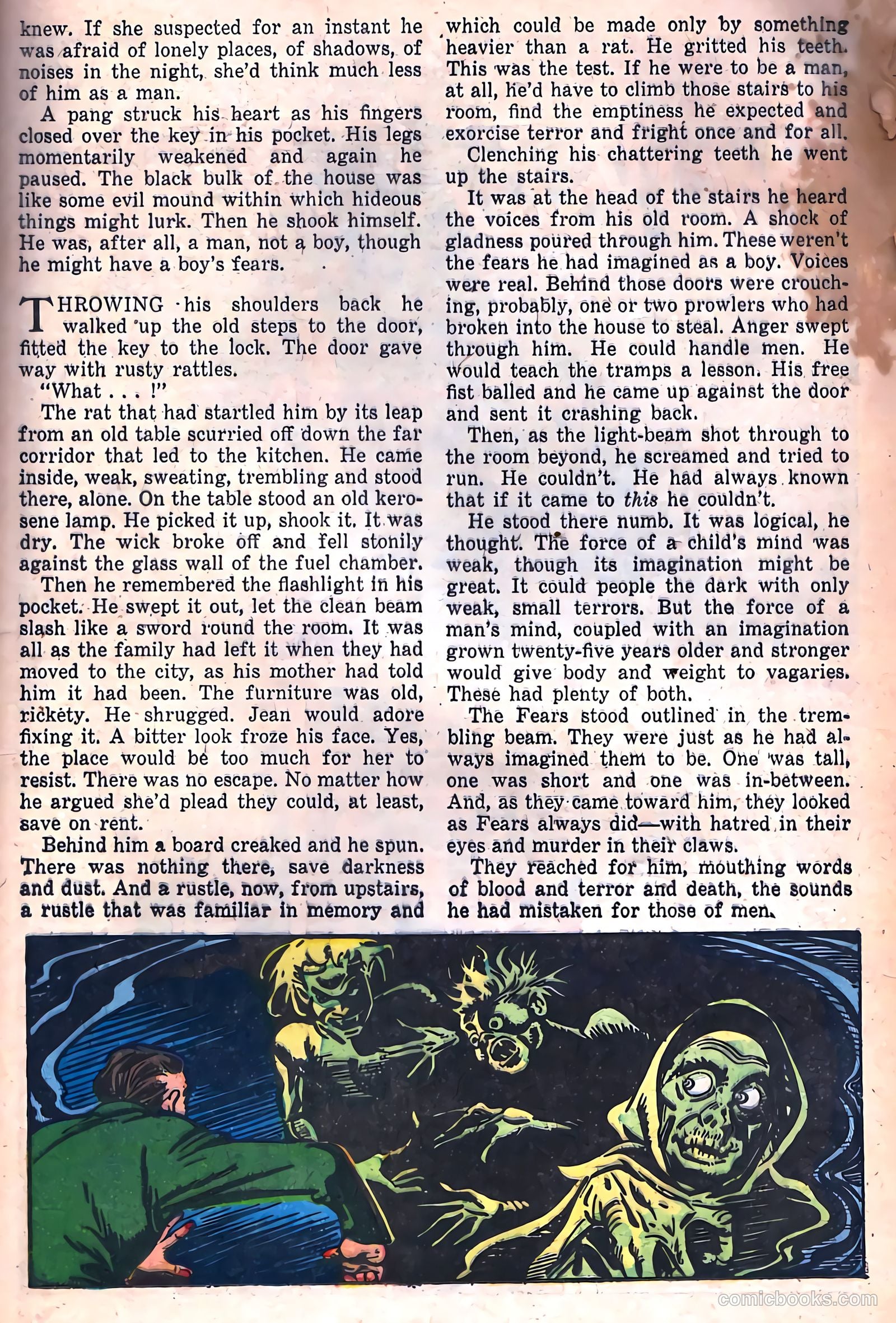Adventures into Darkness #13 (1954, Visual Editions, Inc.) — page 21 of 36