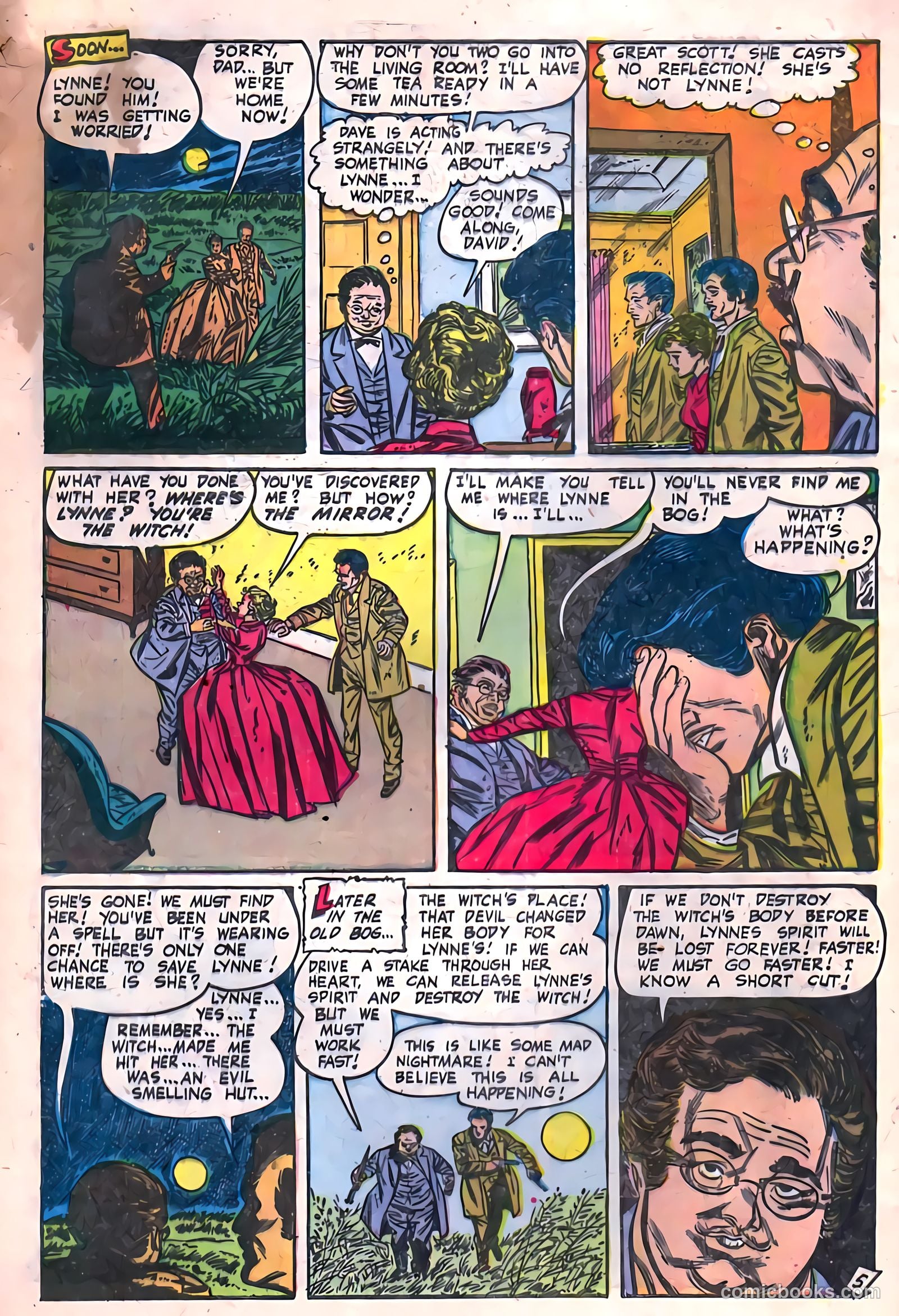 Adventures into Darkness #13 (1954, Visual Editions, Inc.) — page 32 of 36
