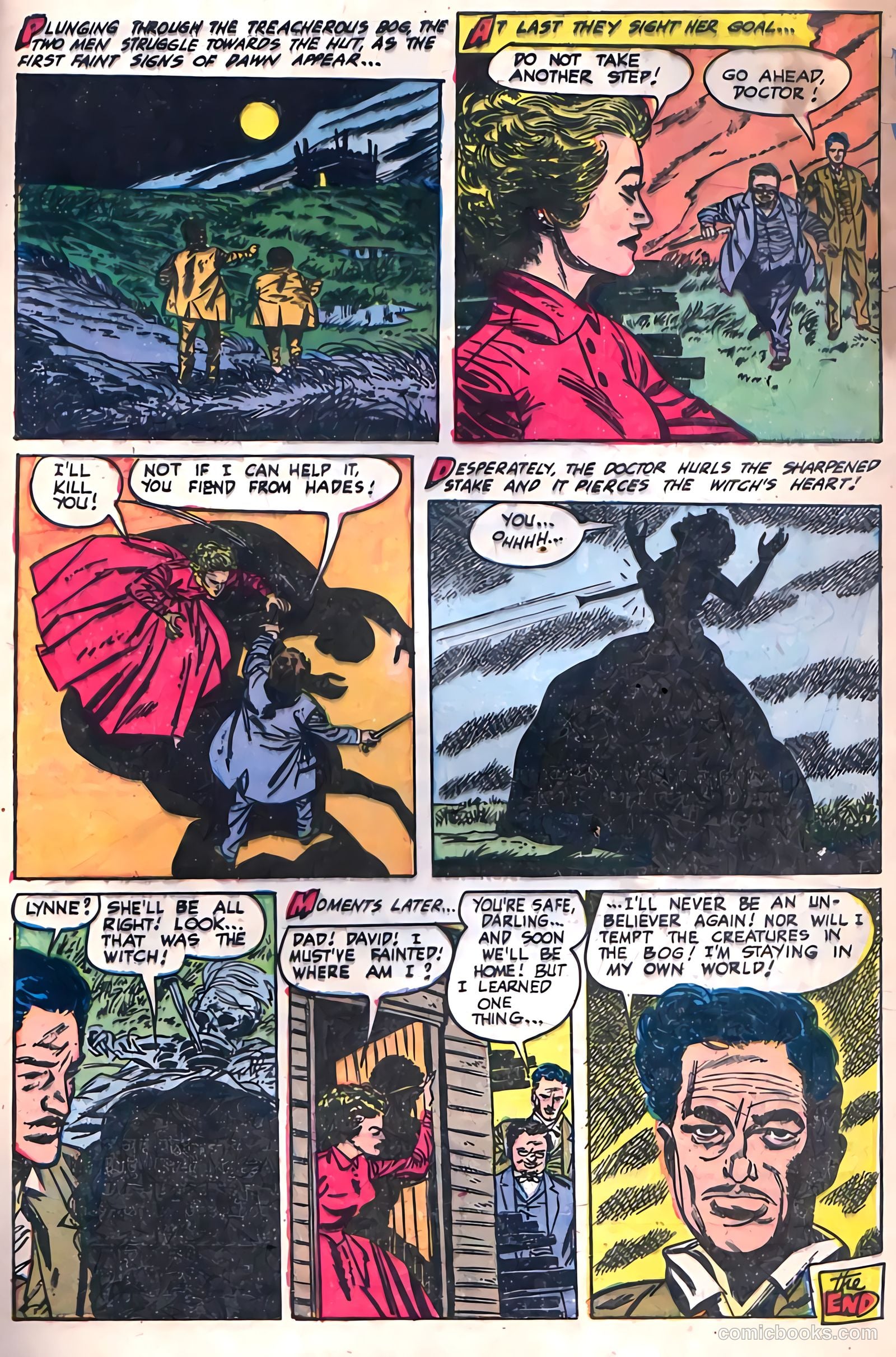 Adventures into Darkness #13 (1954, Visual Editions, Inc.) — page 33 of 36