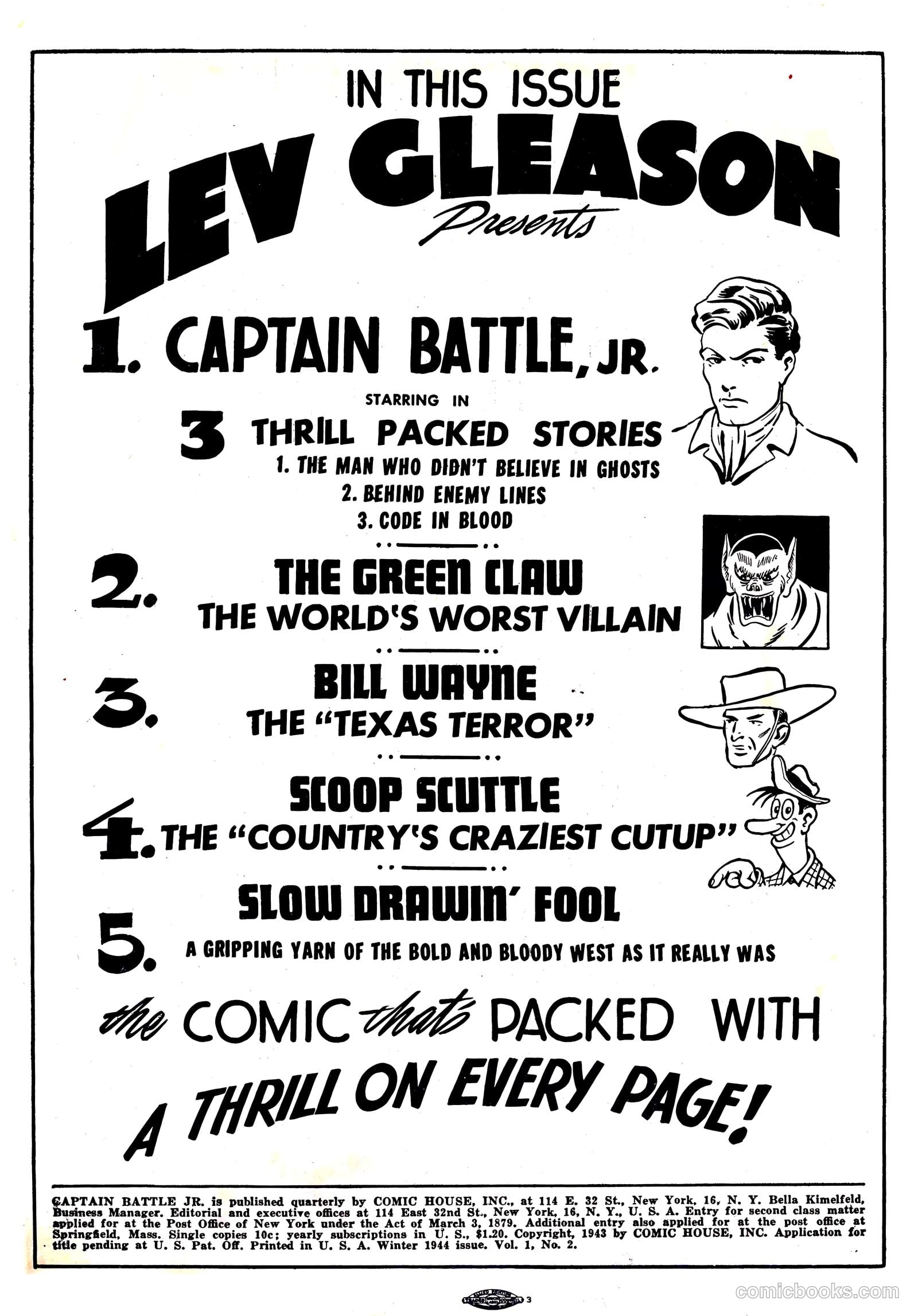 Captain Battle Jr. #2 (1944) — page 2 of 60