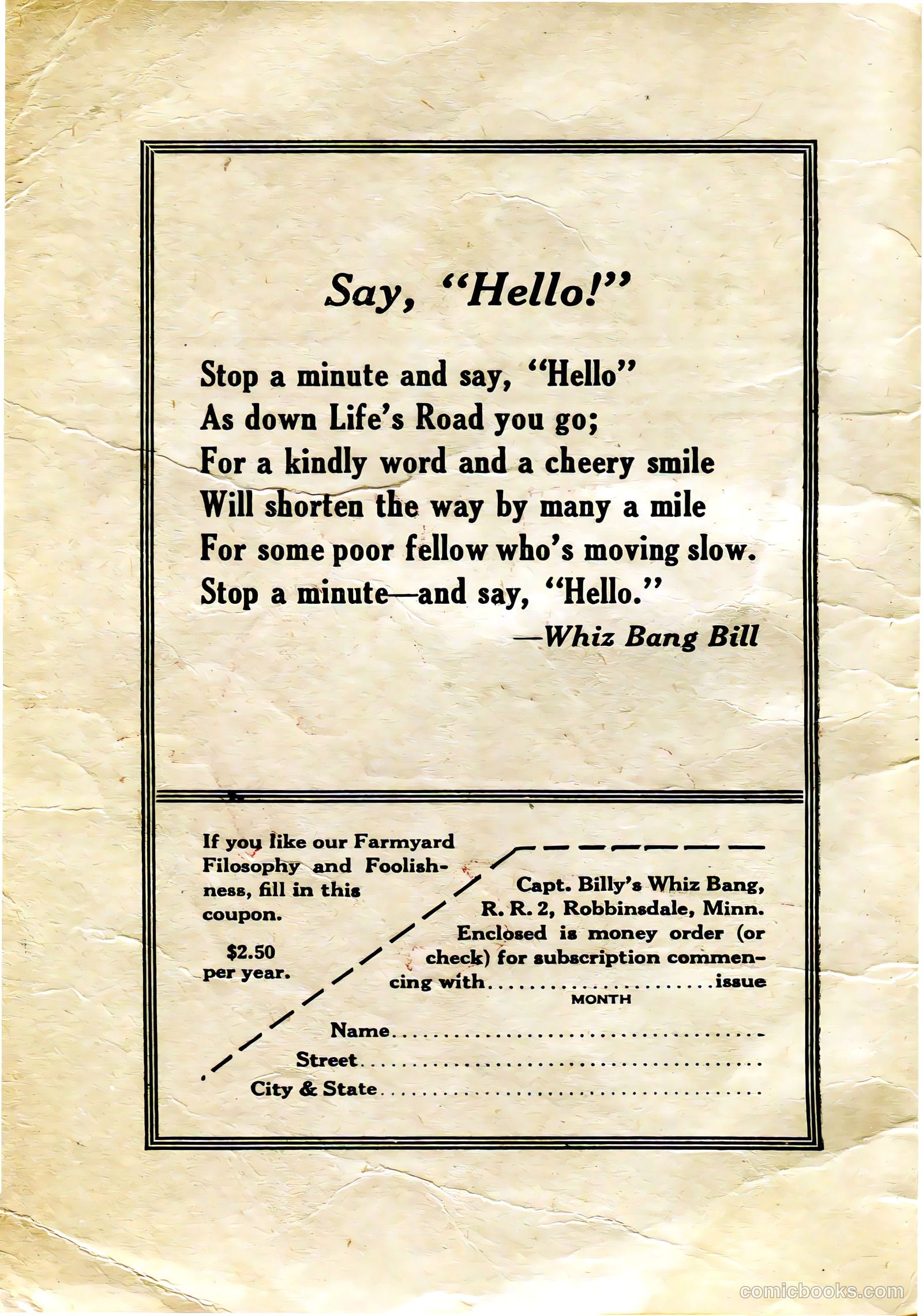 Captain Billy's Whiz Bang #19 (1921) — page 2 of 68