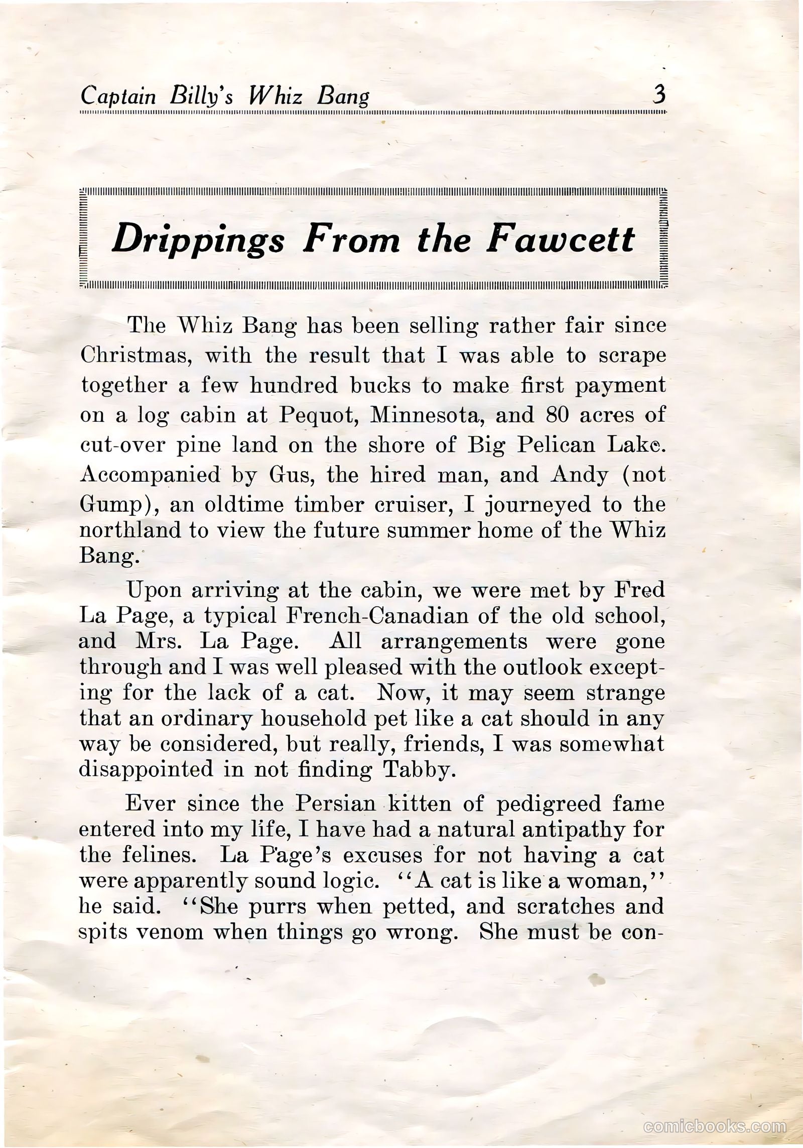 Captain Billy's Whiz Bang #19 (1921) — page 5 of 68