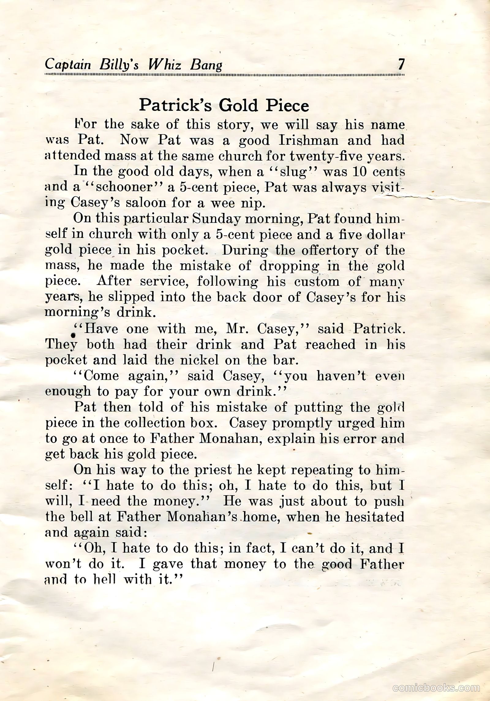 Captain Billy's Whiz Bang #19 (1921) — page 9 of 68