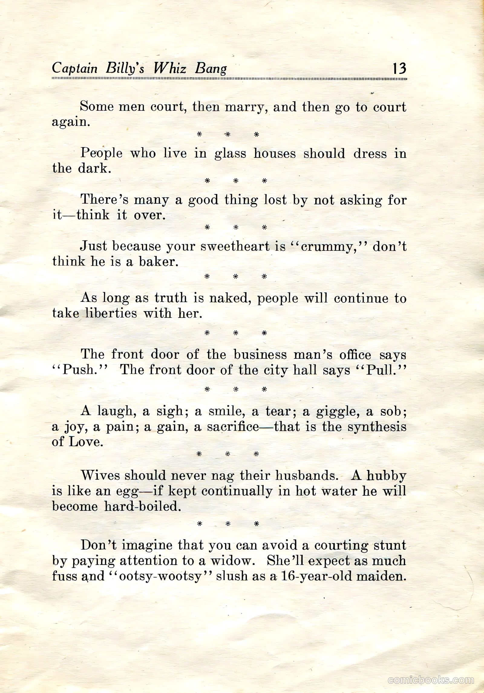 Captain Billy's Whiz Bang #19 (1921) — page 15 of 68