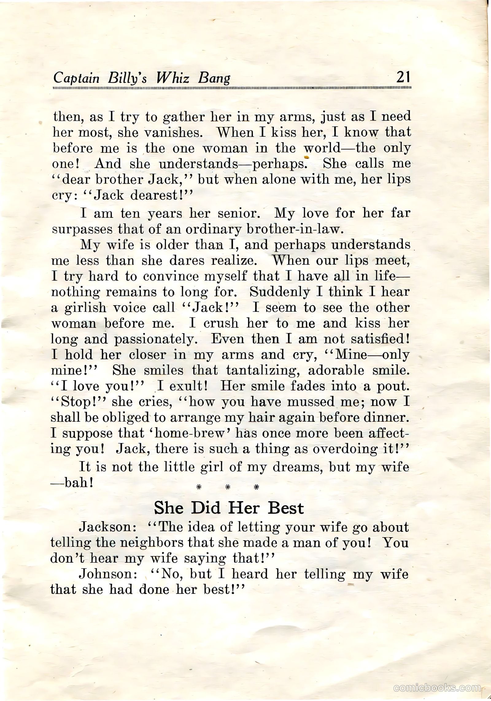 Captain Billy's Whiz Bang #19 (1921) — page 23 of 68