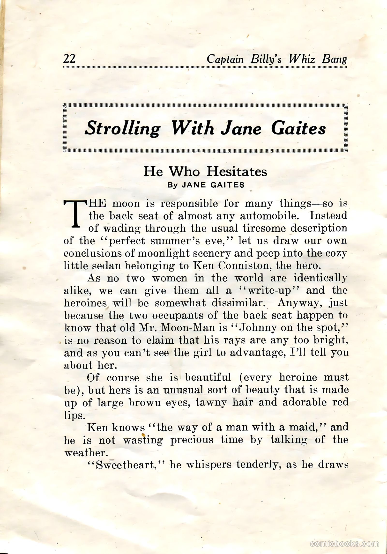 Captain Billy's Whiz Bang #19 (1921) — page 24 of 68