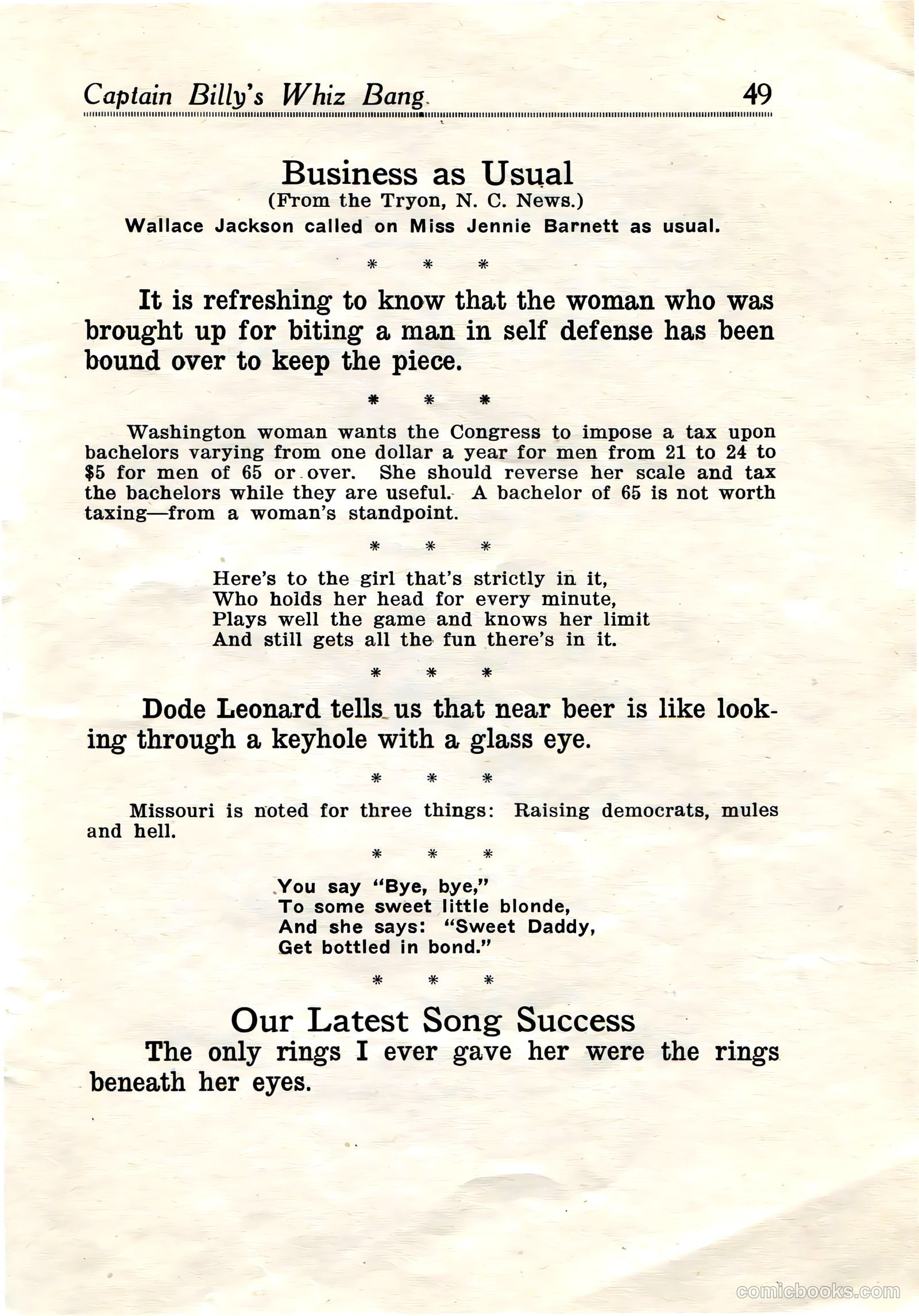 Captain Billy's Whiz Bang #19 (1921) — page 51 of 68