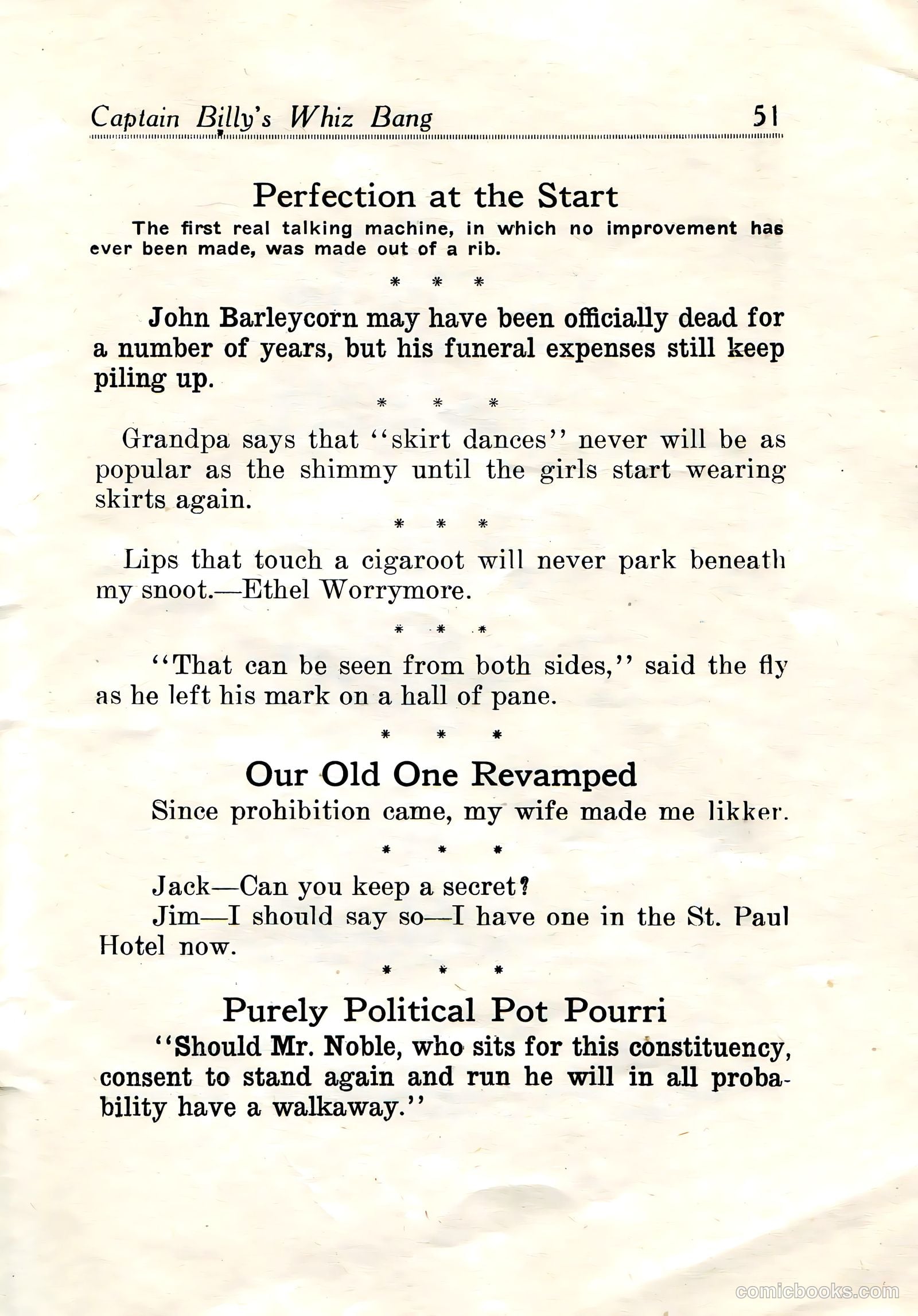 Captain Billy's Whiz Bang #19 (1921) — page 53 of 68