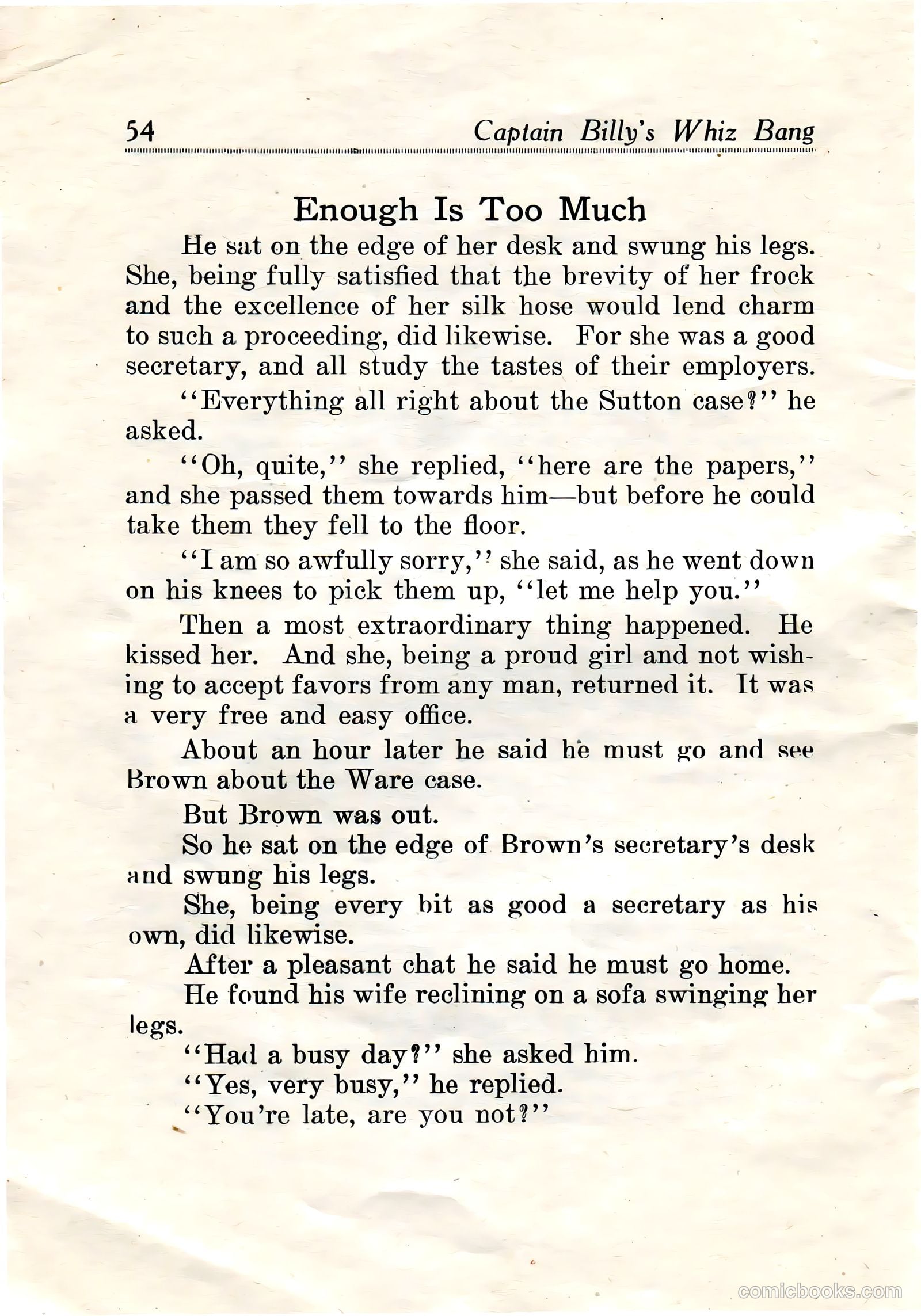 Captain Billy's Whiz Bang #19 (1921) — page 56 of 68