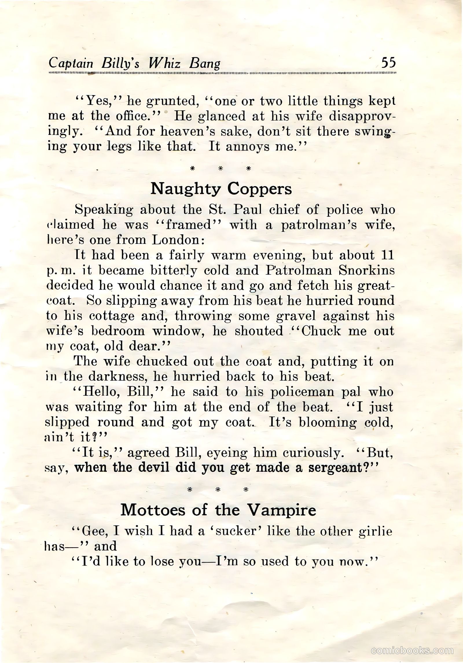Captain Billy's Whiz Bang #19 (1921) — page 57 of 68