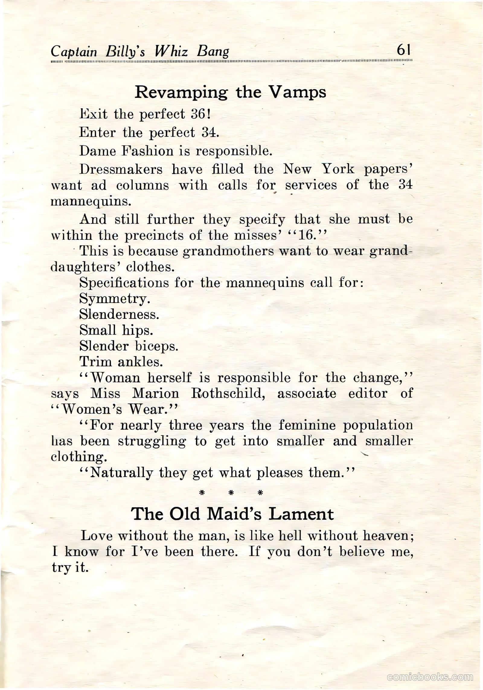 Captain Billy's Whiz Bang #19 (1921) — page 63 of 68