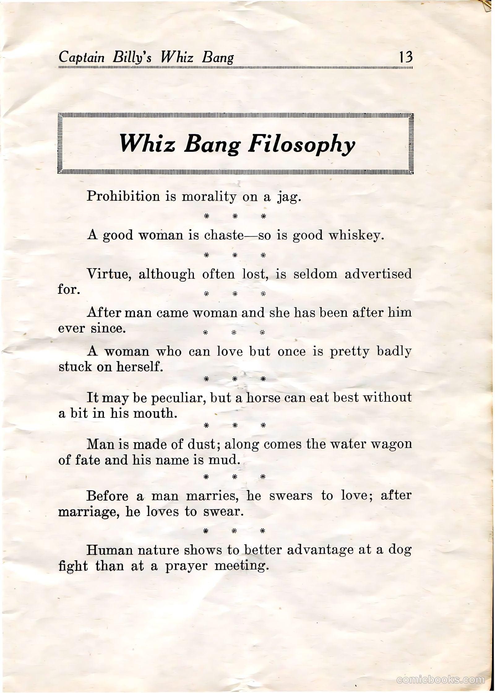 Captain Billy's Whiz Bang #20 (1921) — page 15 of 68