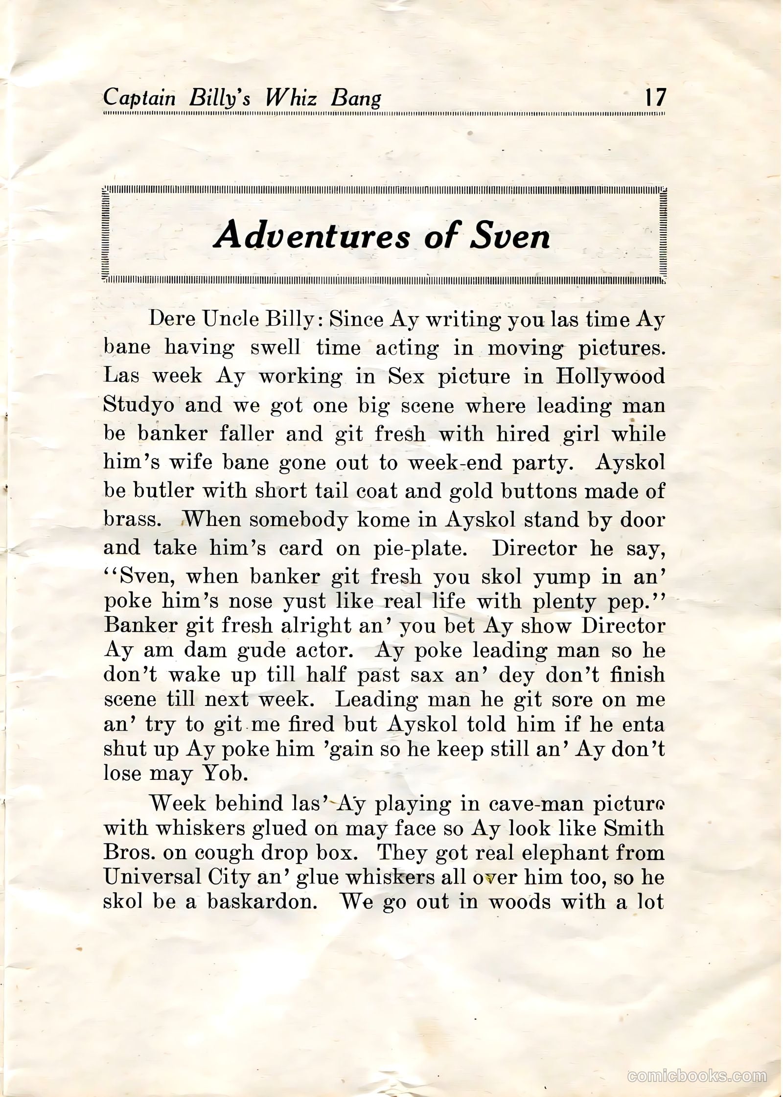 Captain Billy's Whiz Bang #20 (1921) — page 19 of 68