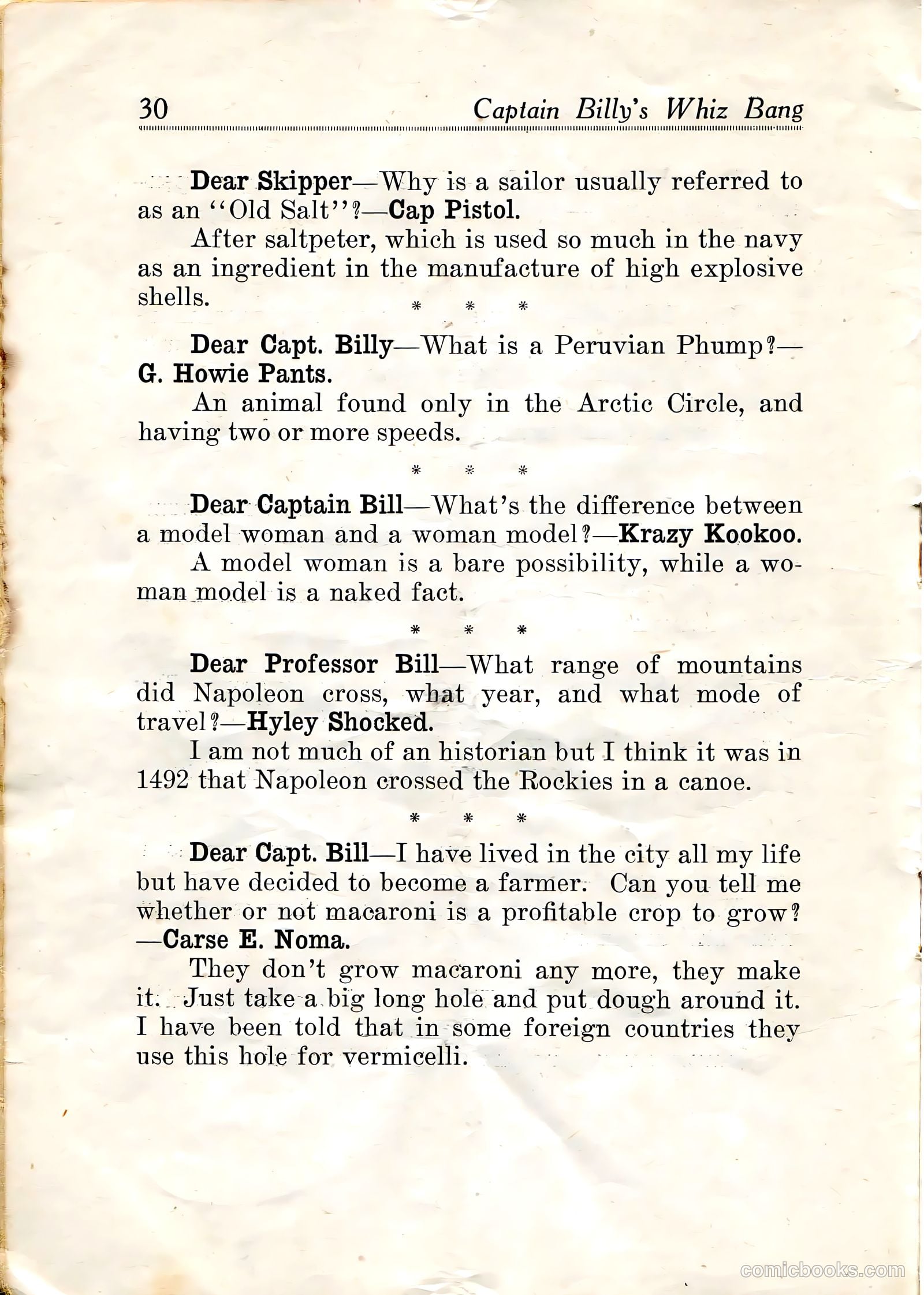 Captain Billy's Whiz Bang #20 (1921) — page 32 of 68