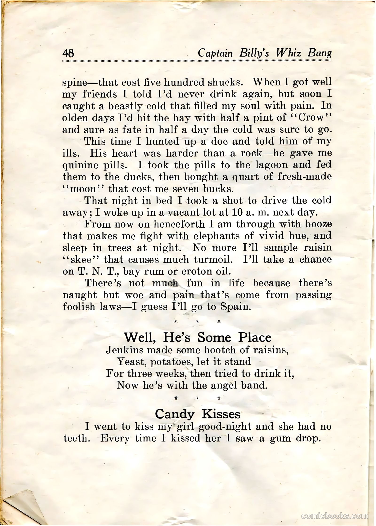 Captain Billy's Whiz Bang #20 (1921) — page 50 of 68