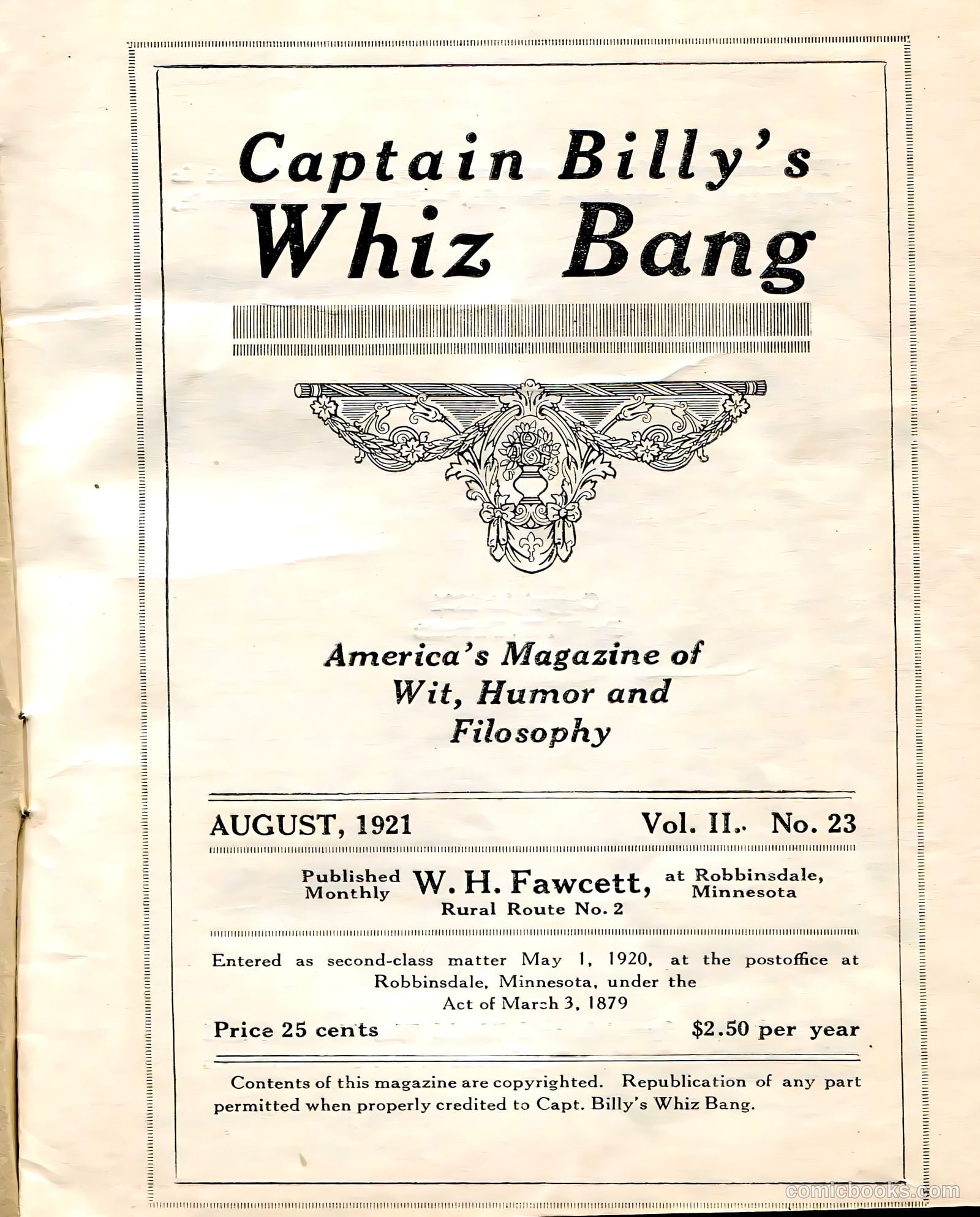 Captain Billy's Whiz Bang #23 (1921) — page 3 of 68