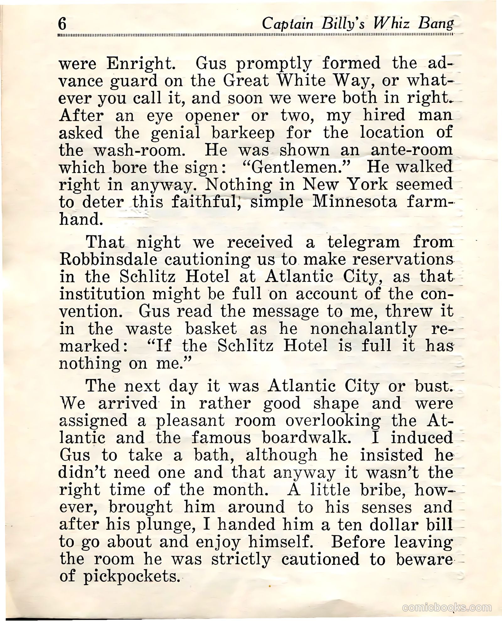Captain Billy's Whiz Bang #23 (1921) — page 8 of 68