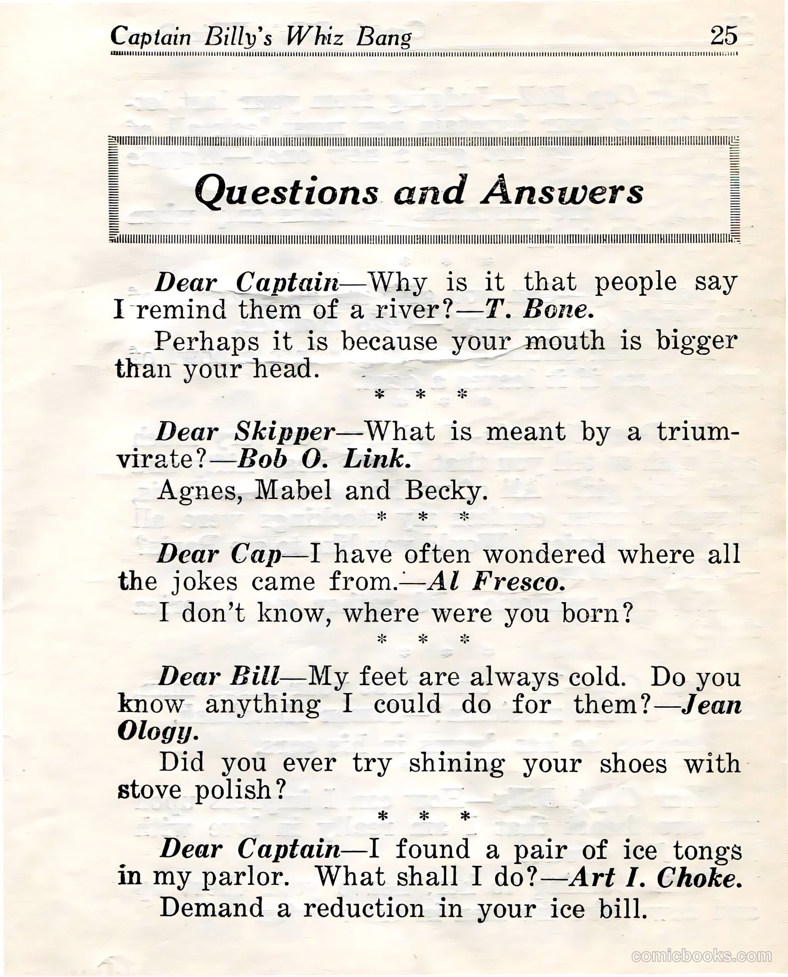 Captain Billy's Whiz Bang #23 (1921) — page 27 of 68