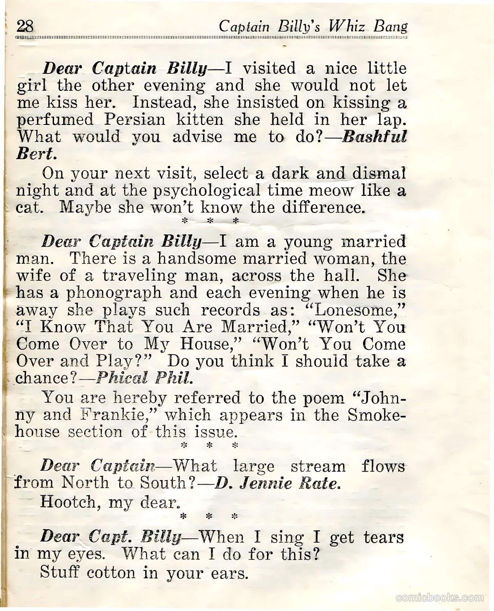 Captain Billy's Whiz Bang #23 (1921) — page 30 of 68