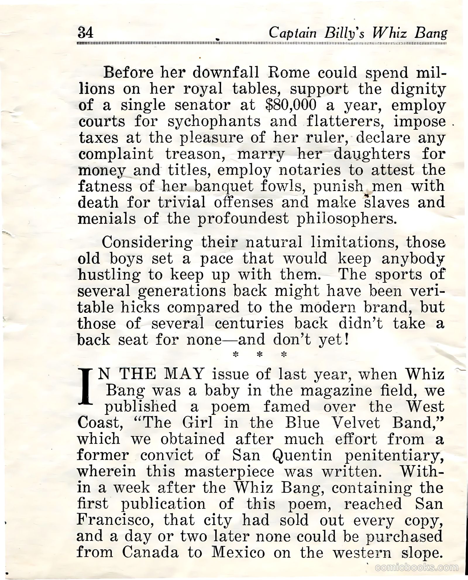 Captain Billy's Whiz Bang #23 (1921) — page 36 of 68