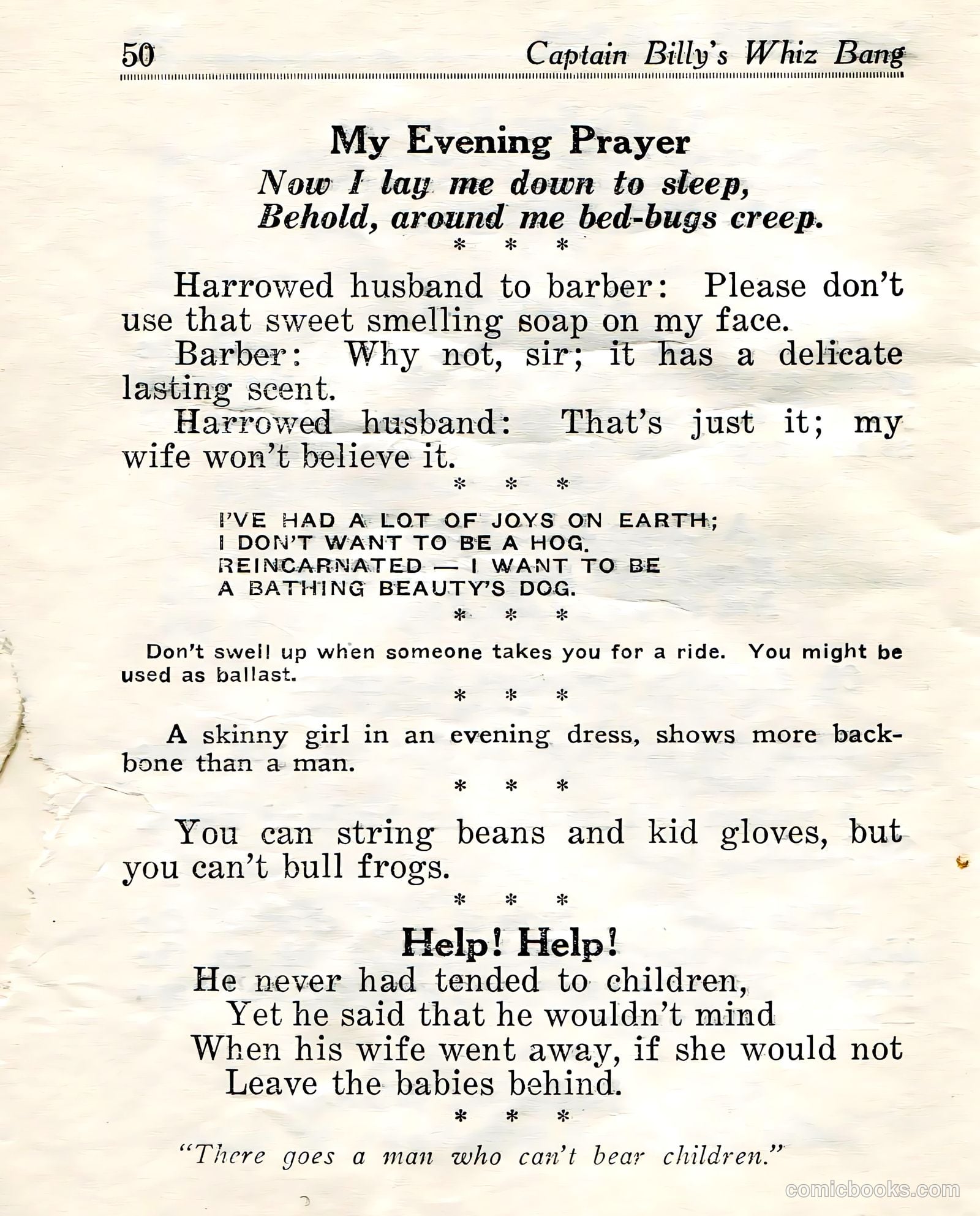 Captain Billy's Whiz Bang #23 (1921) — page 52 of 68