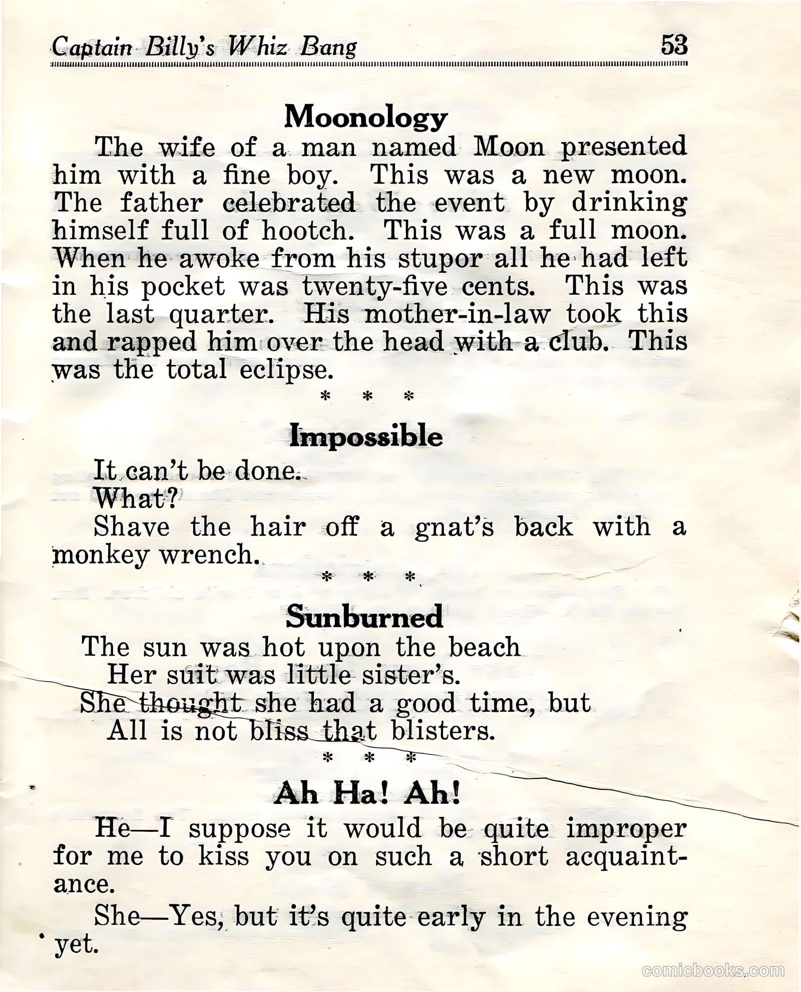 Captain Billy's Whiz Bang #23 (1921) — page 55 of 68