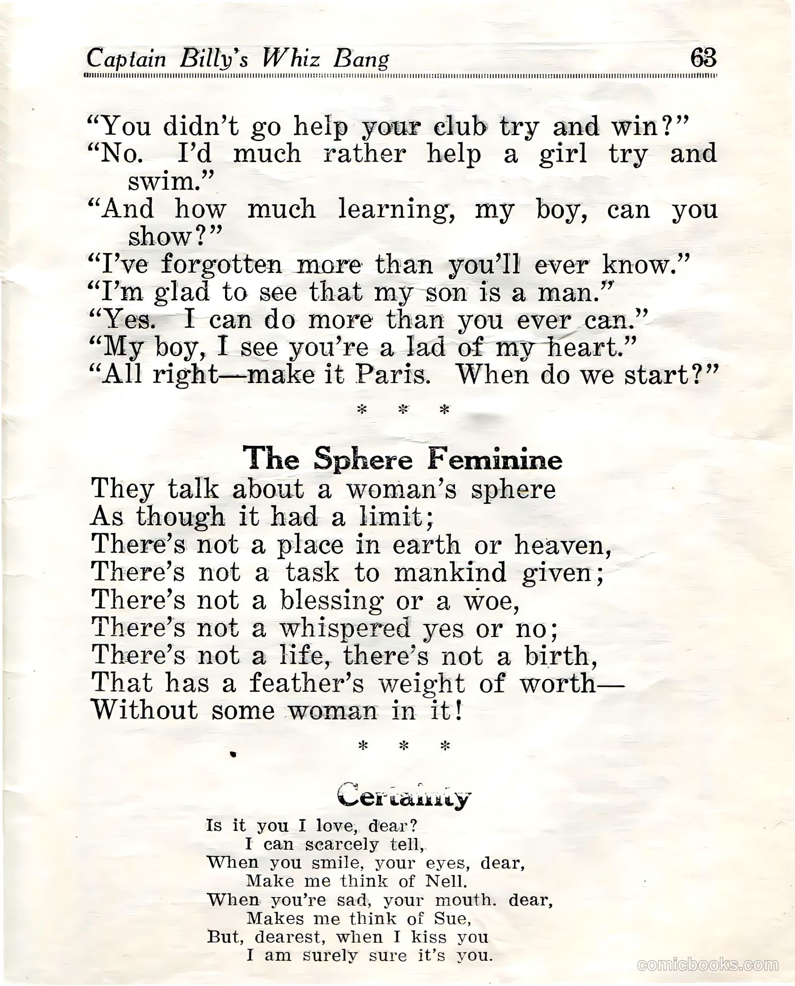 Captain Billy's Whiz Bang #23 (1921) — page 65 of 68