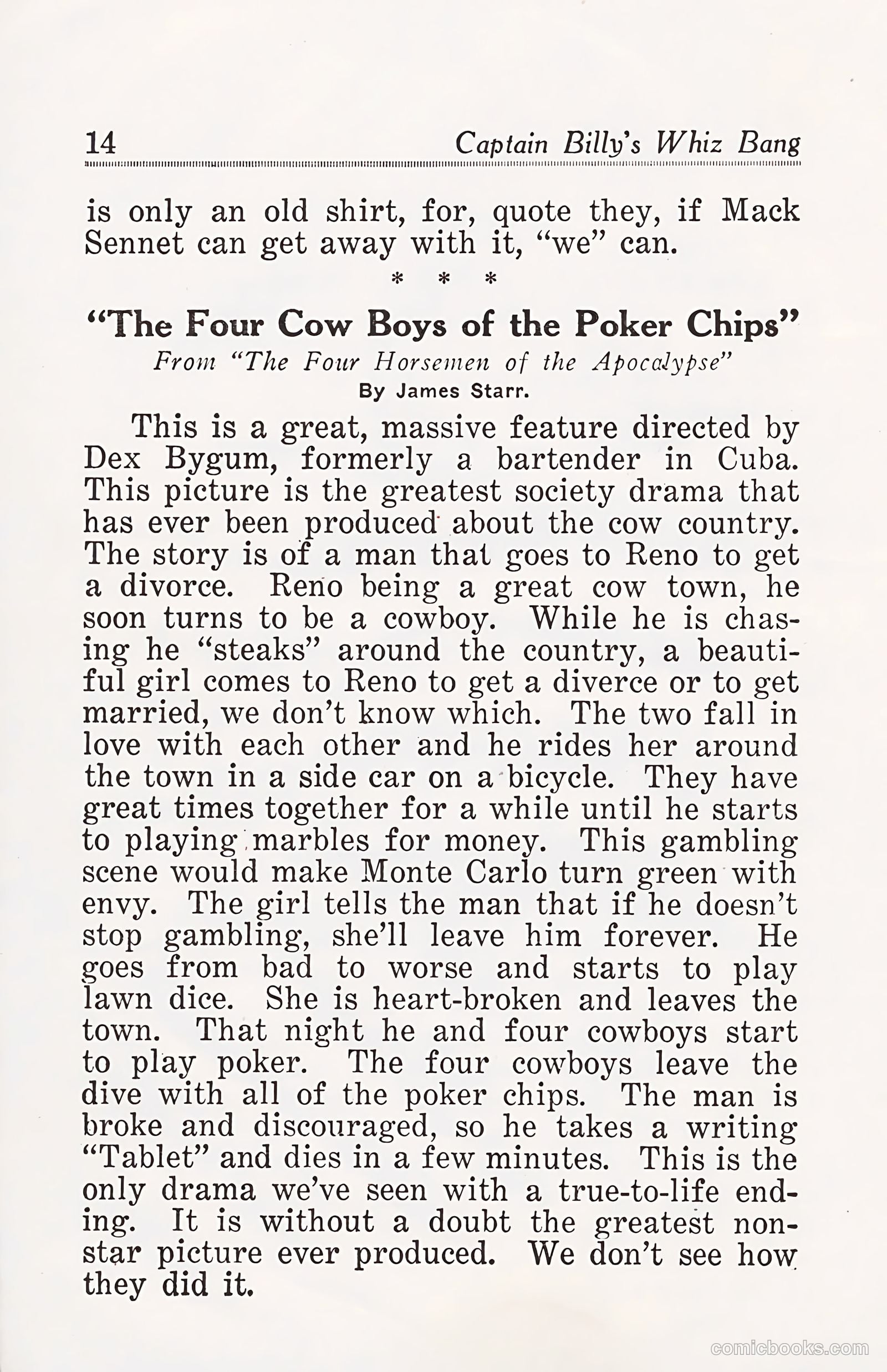 Captain Billy's Whiz Bang #25 (1921) — page 16 of 68