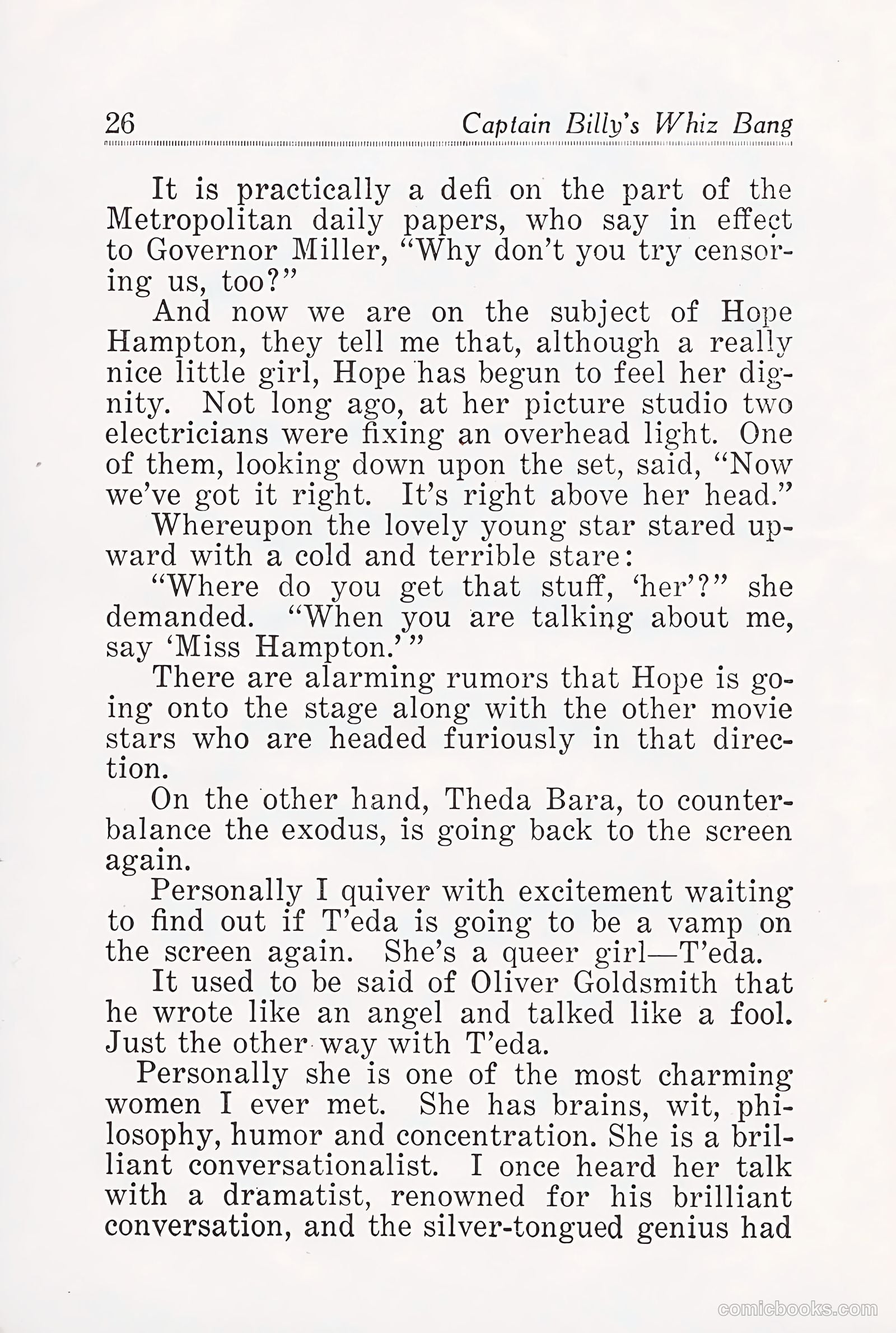 Captain Billy's Whiz Bang #25 (1921) — page 28 of 68
