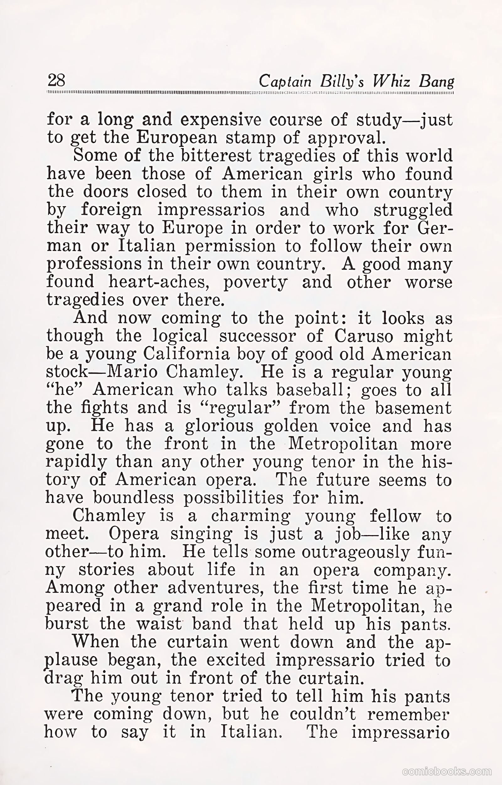 Captain Billy's Whiz Bang #25 (1921) — page 30 of 68