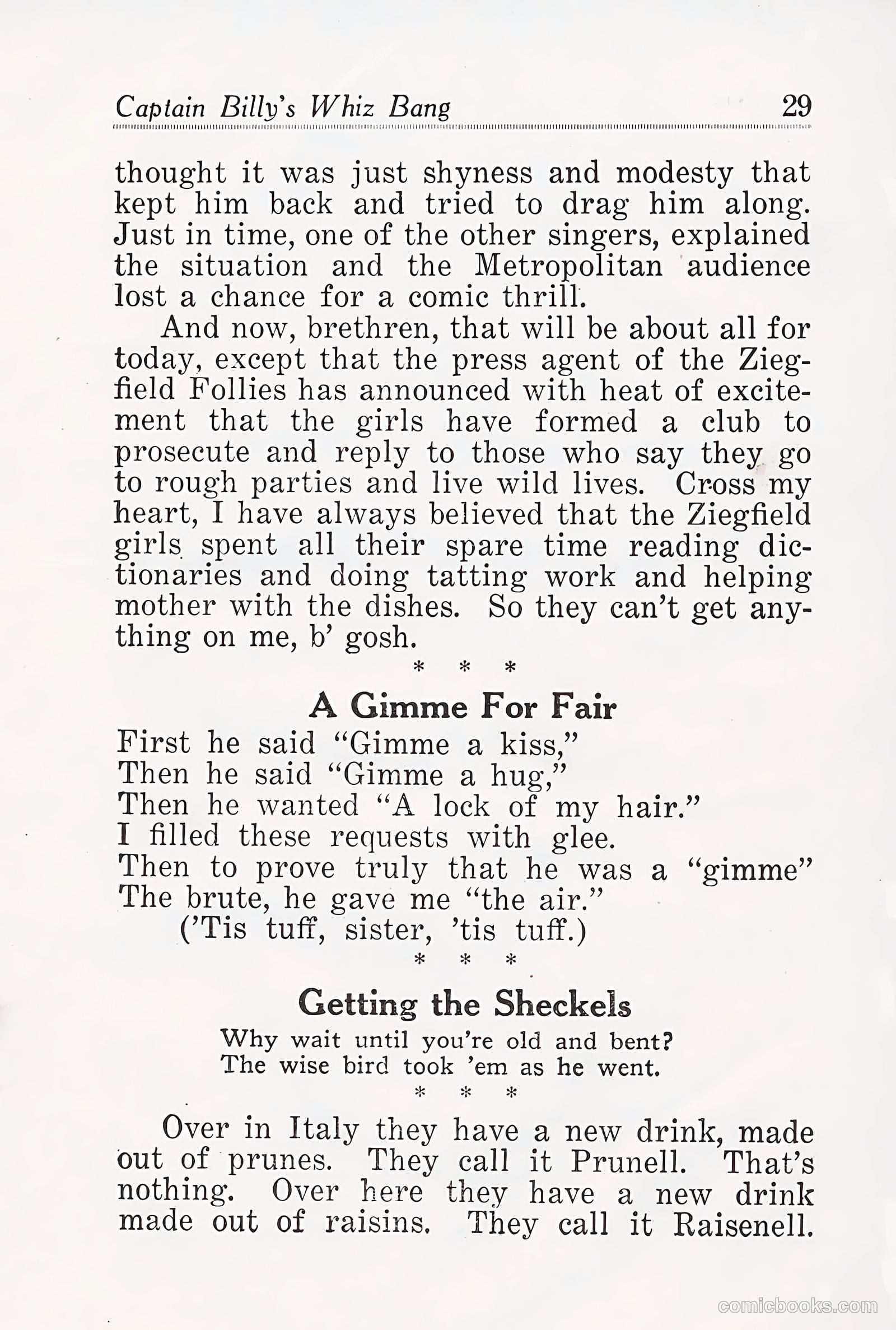 Captain Billy's Whiz Bang #25 (1921) — page 31 of 68