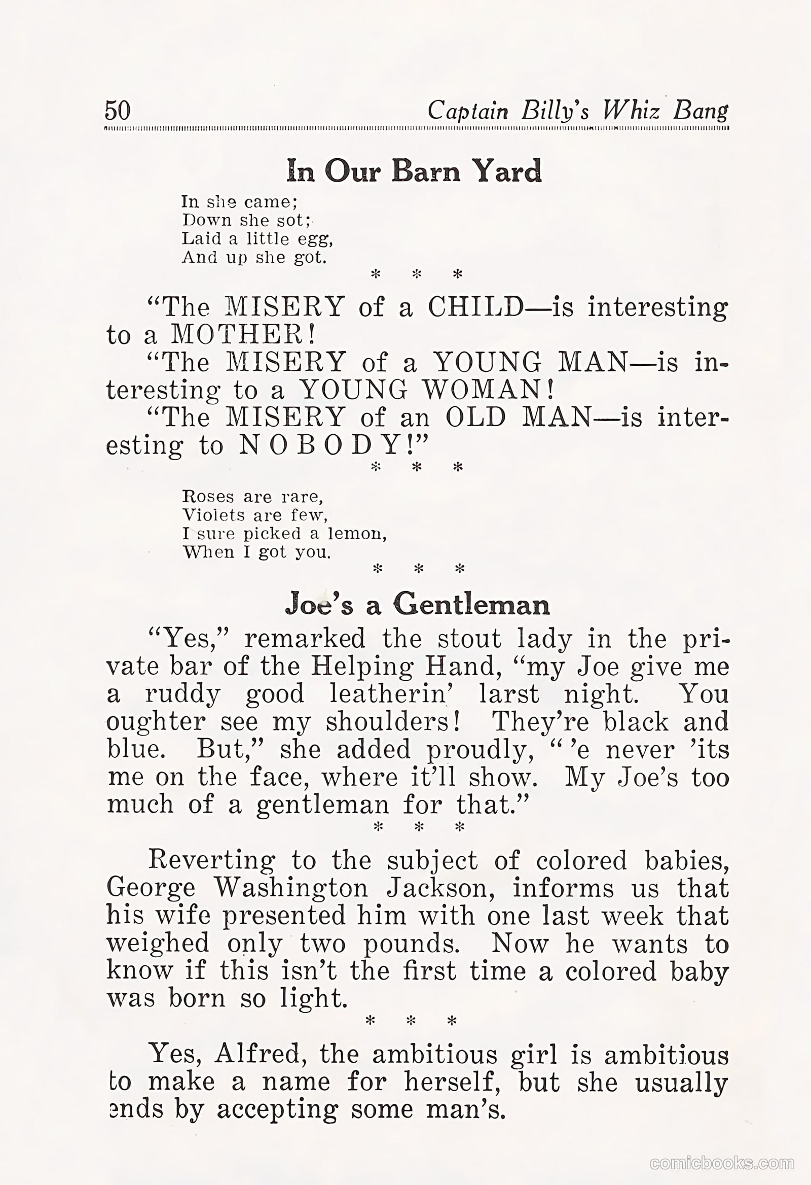 Captain Billy's Whiz Bang #25 (1921) — page 52 of 68