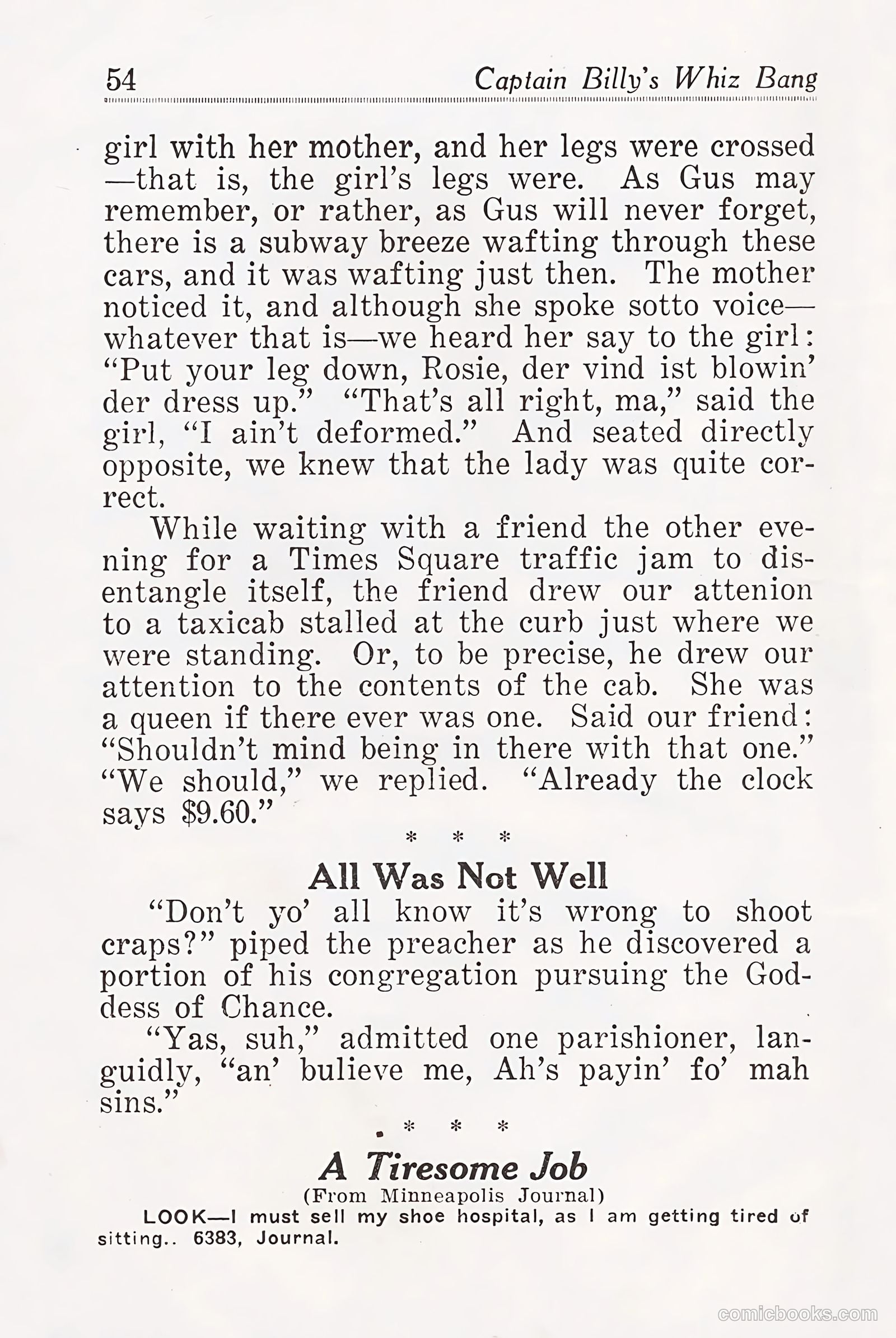 Captain Billy's Whiz Bang #25 (1921) — page 56 of 68