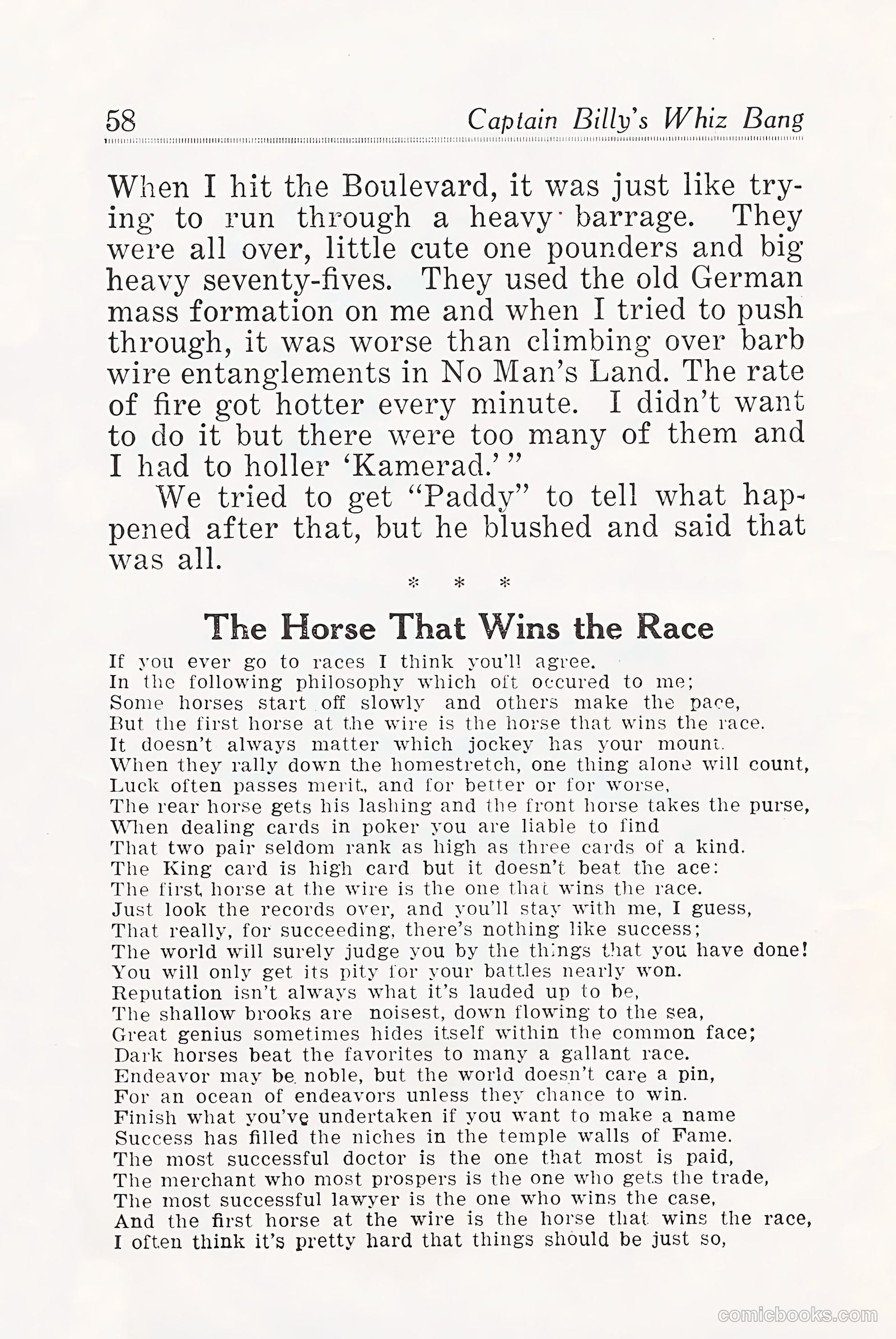 Captain Billy's Whiz Bang #25 (1921) — page 60 of 68