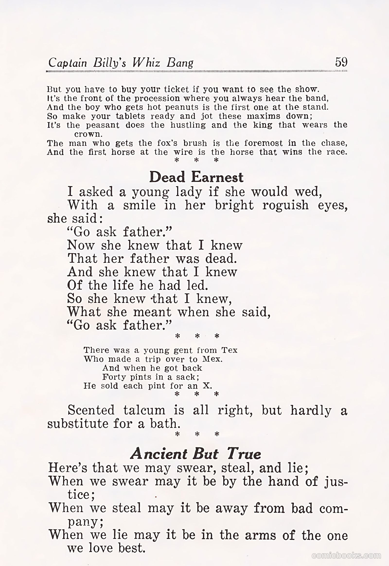 Captain Billy's Whiz Bang #25 (1921) — page 61 of 68