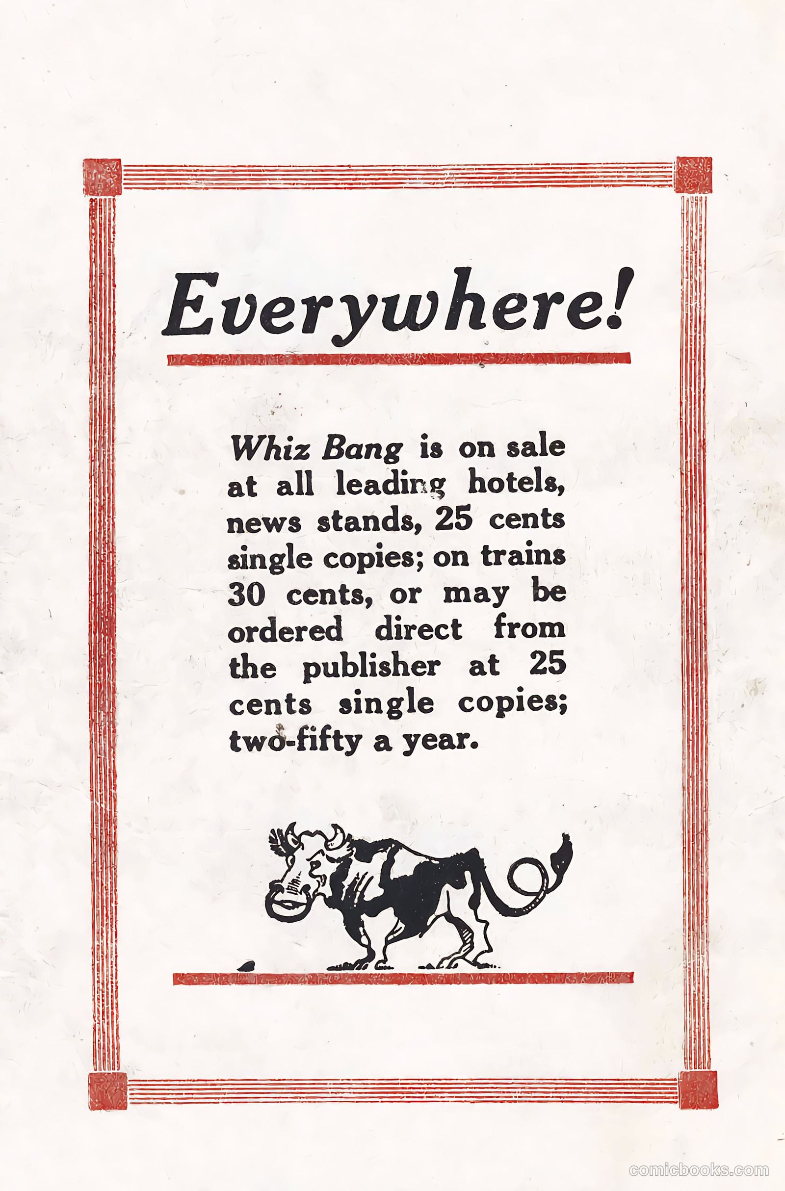 Captain Billy's Whiz Bang #25 (1921) — page 68 of 68