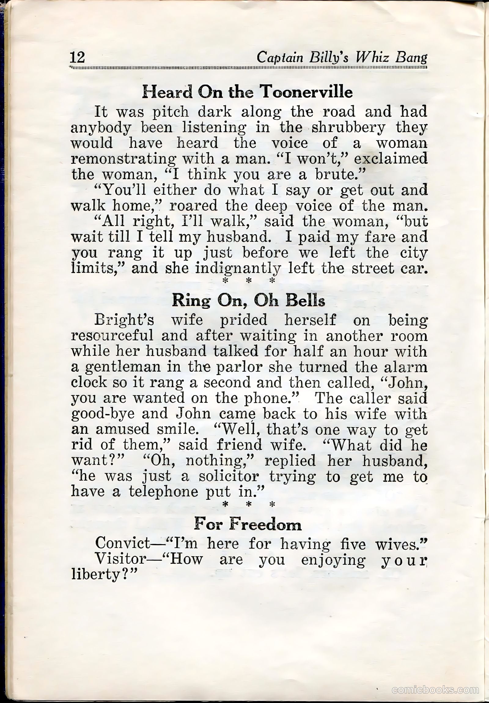 Captain Billy's Whiz Bang #27 (1921) — page 14 of 68