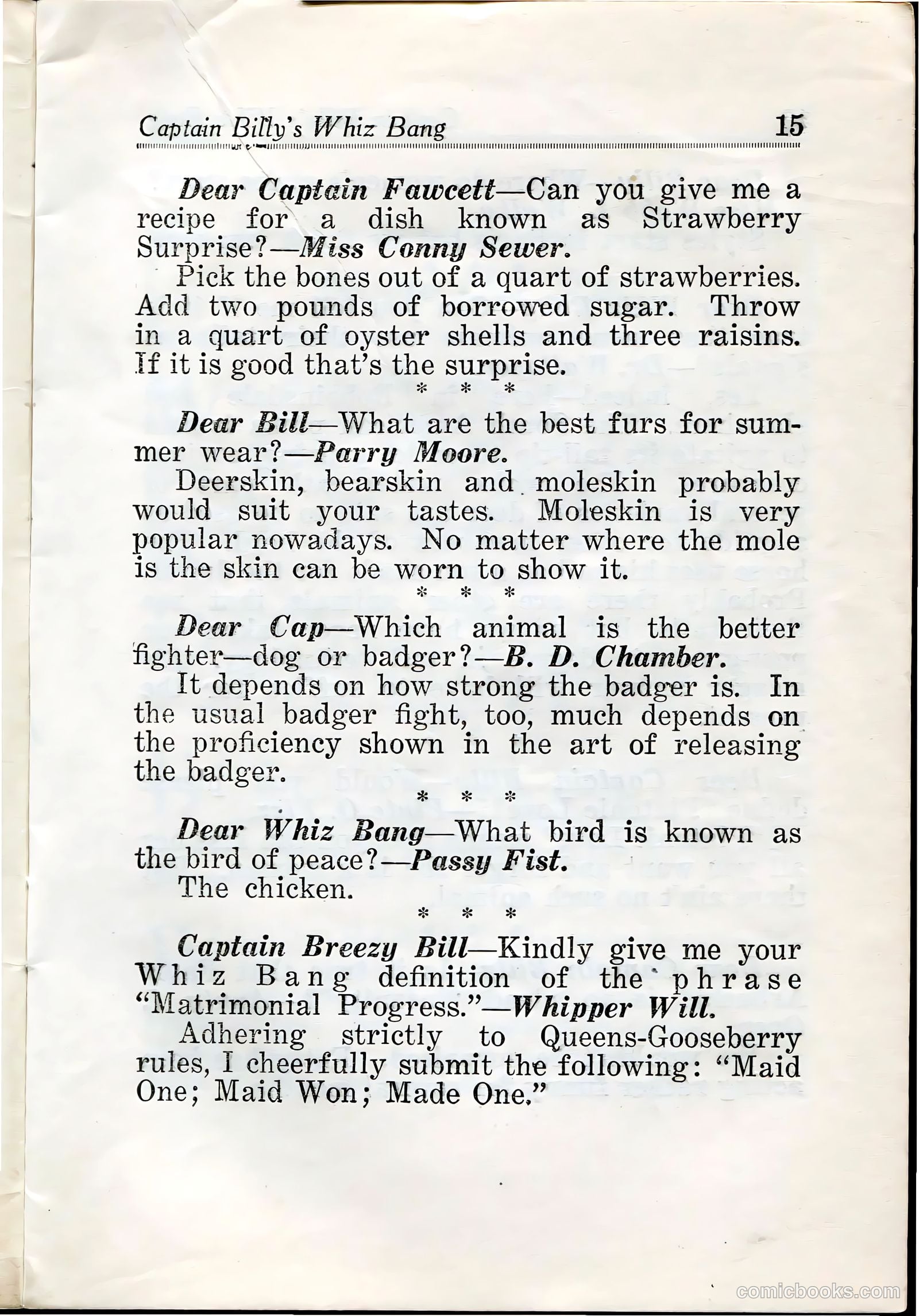 Captain Billy's Whiz Bang #27 (1921) — page 17 of 68