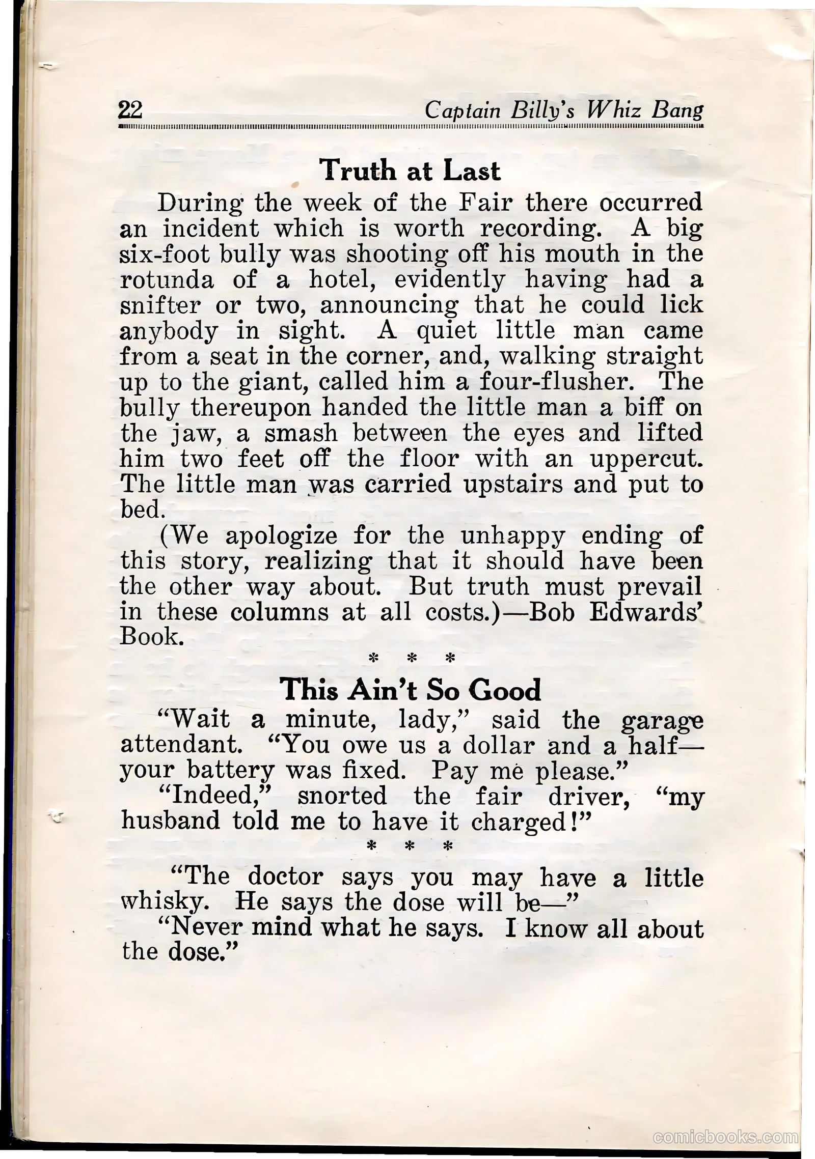 Captain Billy's Whiz Bang #27 (1921) — page 24 of 68