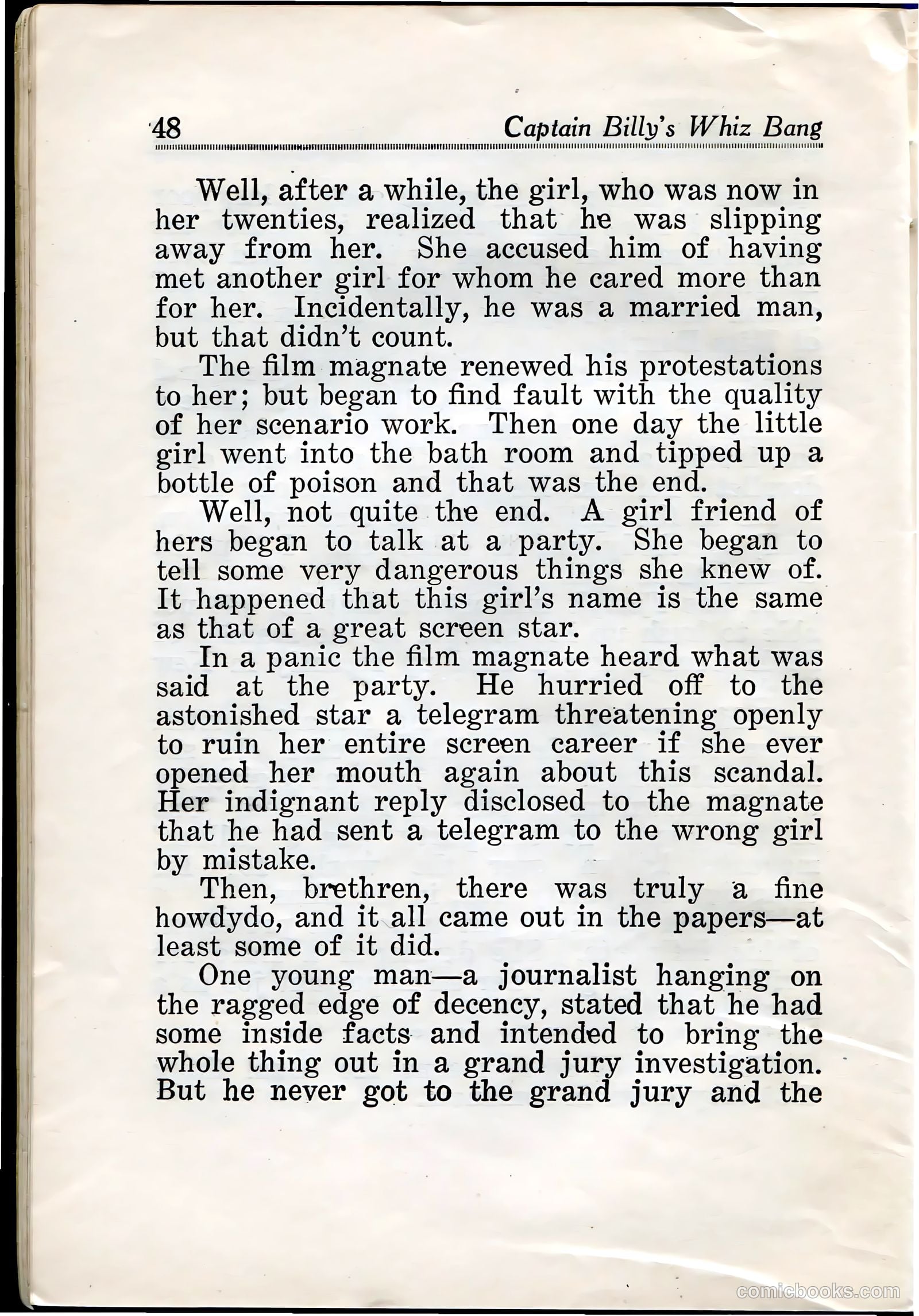 Captain Billy's Whiz Bang #27 (1921) — page 50 of 68