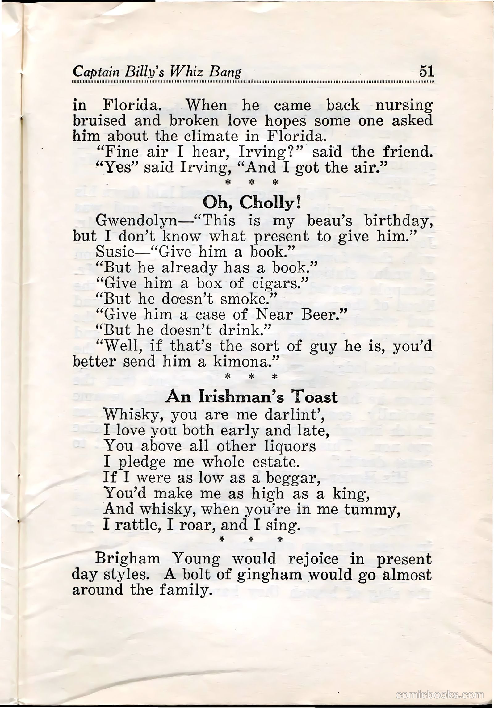 Captain Billy's Whiz Bang #27 (1921) — page 53 of 68