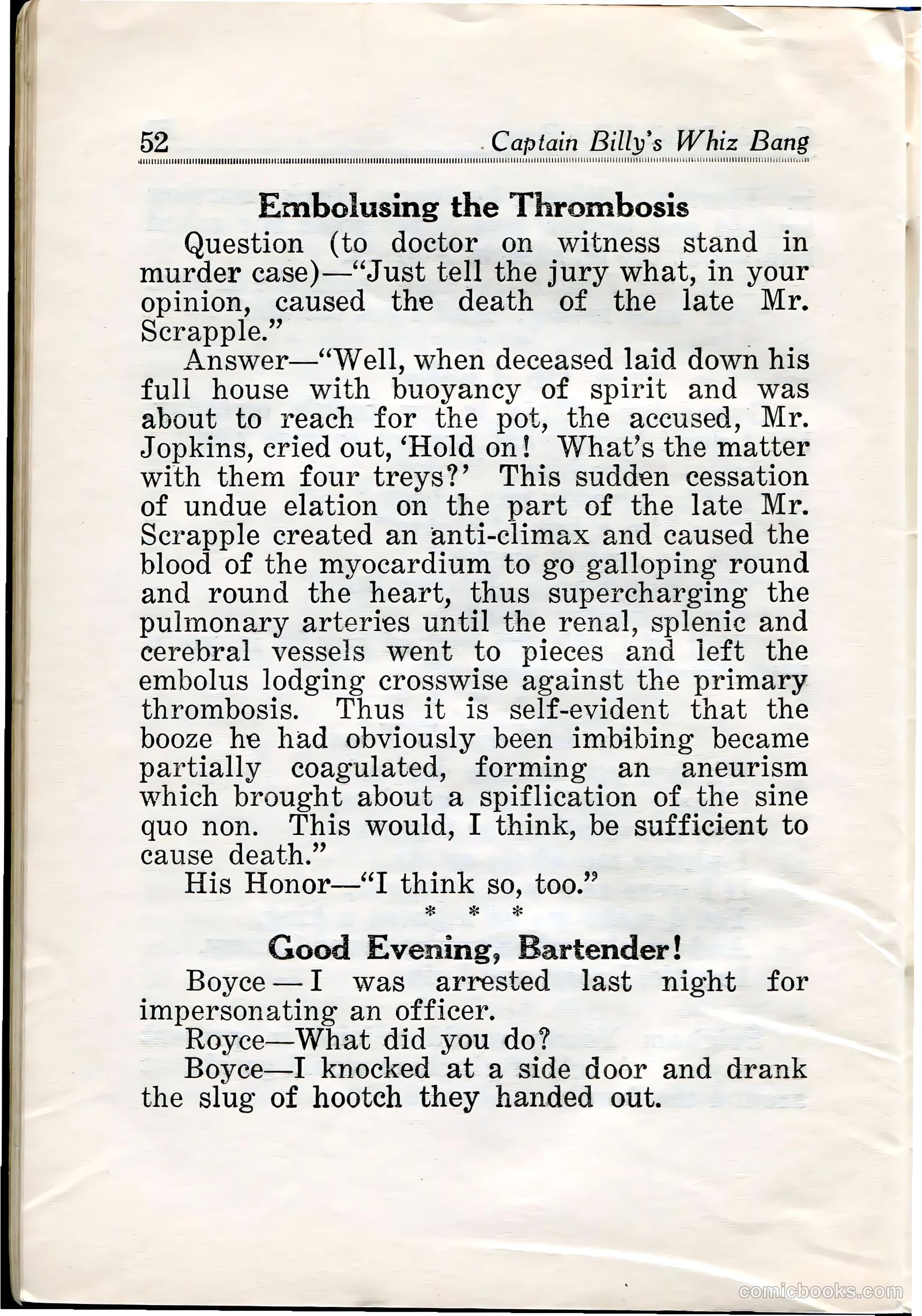 Captain Billy's Whiz Bang #27 (1921) — page 54 of 68