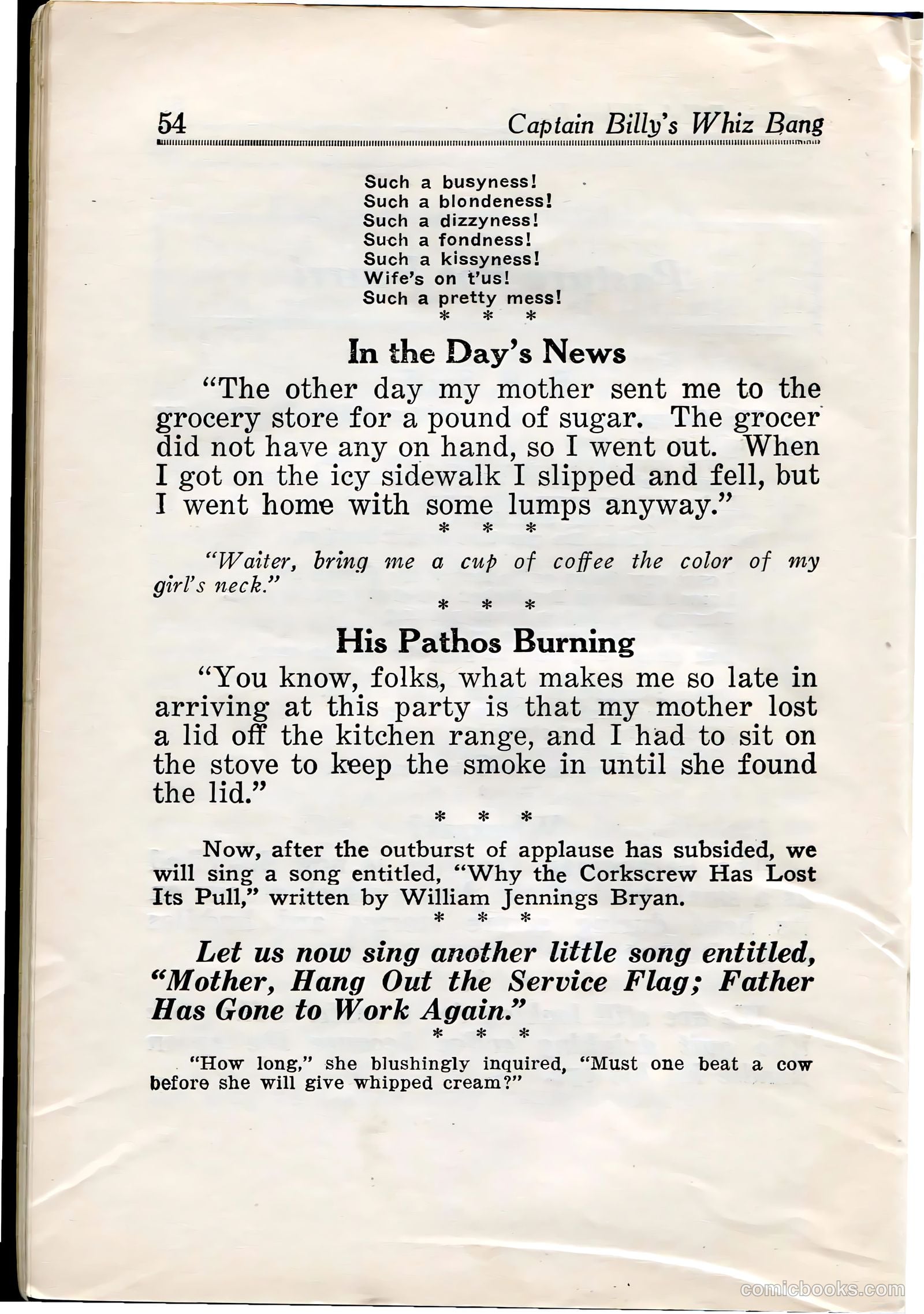 Captain Billy's Whiz Bang #27 (1921) — page 56 of 68